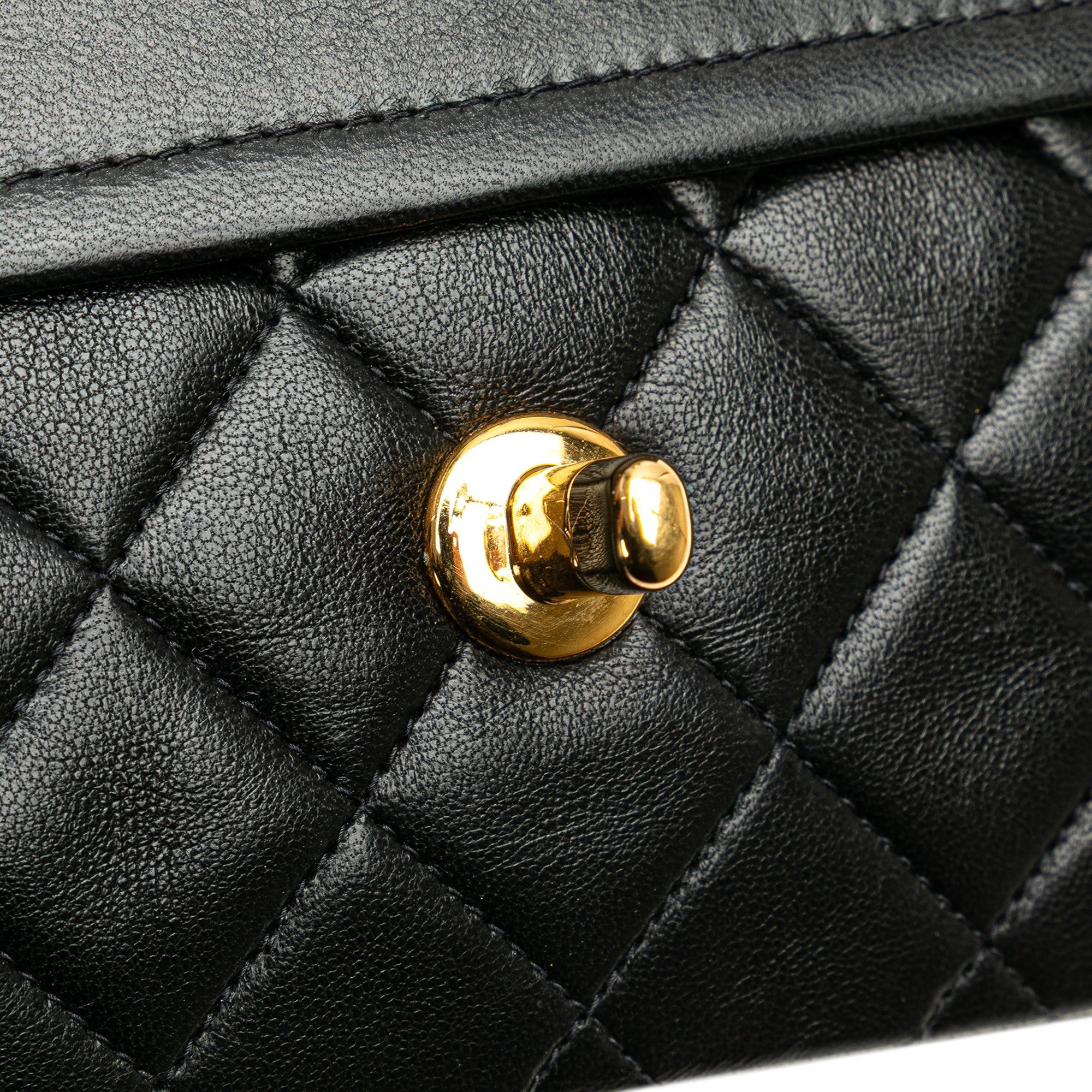 Chanel Chanel Small Classic Lambskin Double Flap Black Size ONE SIZE - 11 Thumbnail