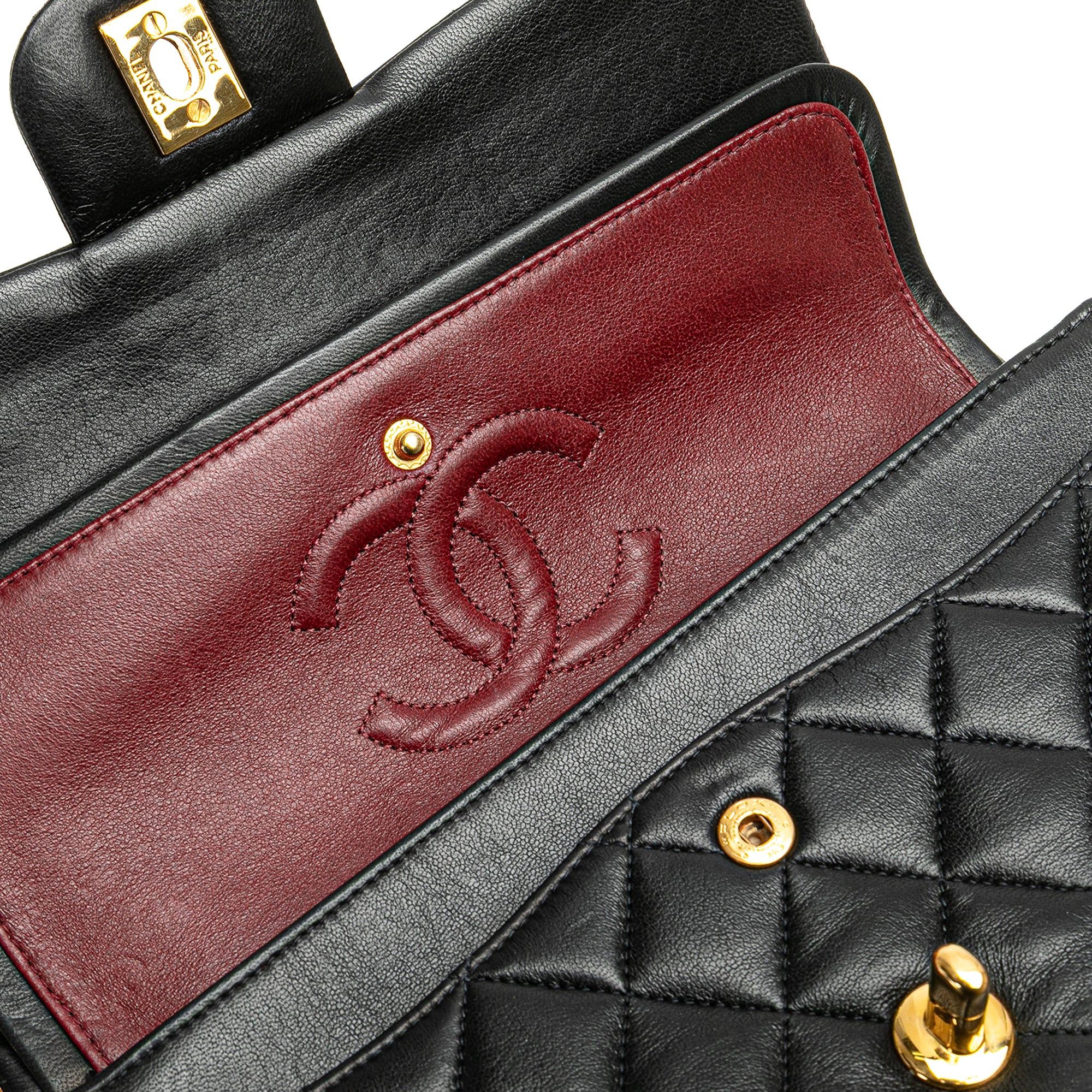 Chanel Chanel Small Classic Lambskin Double Flap Black Size ONE SIZE - 8 Thumbnail