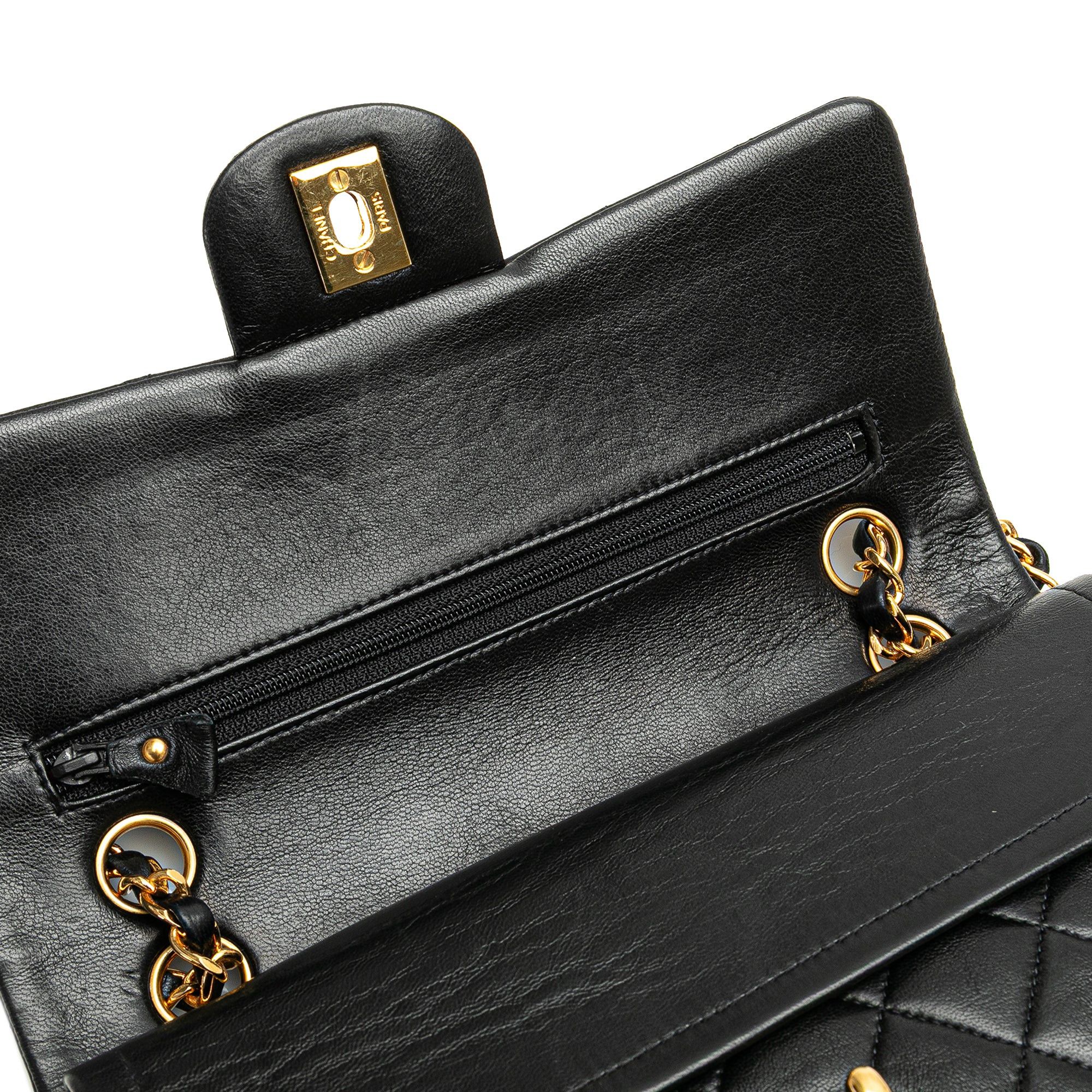 Chanel Chanel Small Classic Lambskin Double Flap Black Size ONE SIZE - 9 Thumbnail