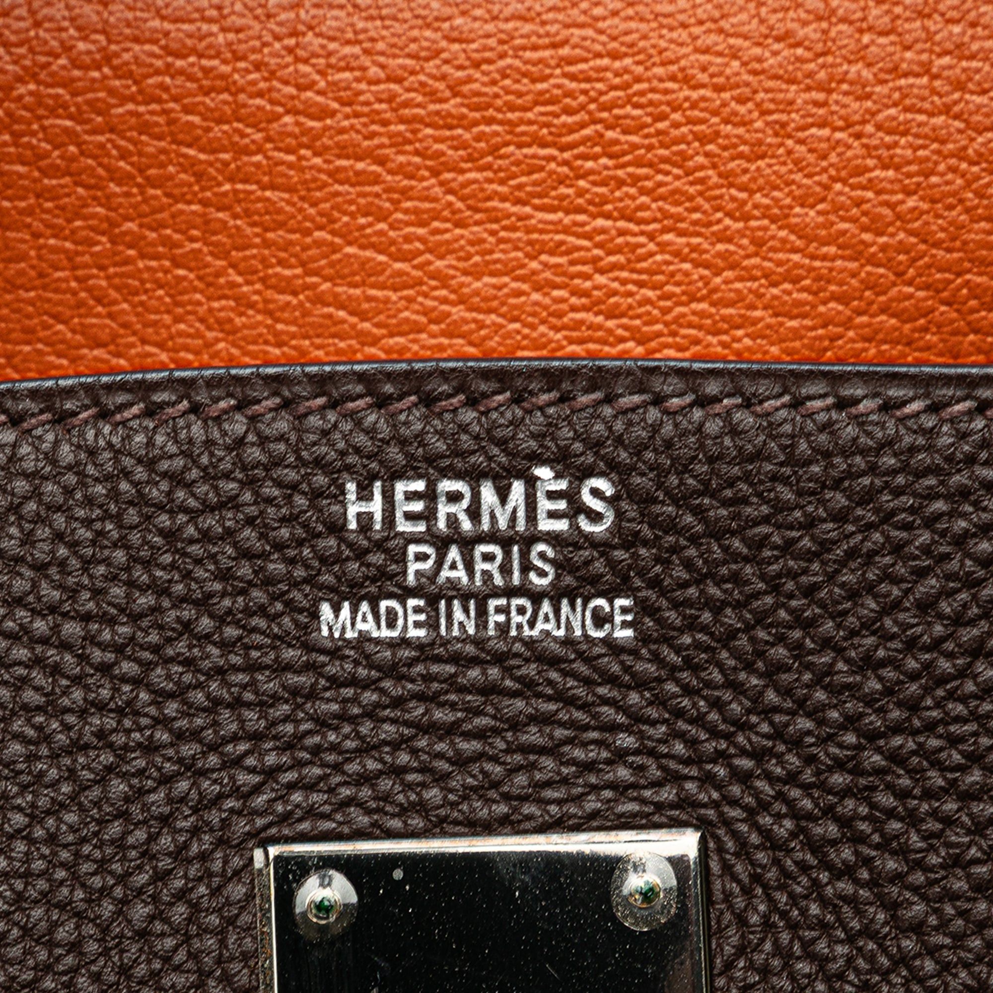 Hermes Hermès Special Order Bicolor Togo Verso Birkin Retourne 35 Brown Size ONE SIZE - 5 Thumbnail