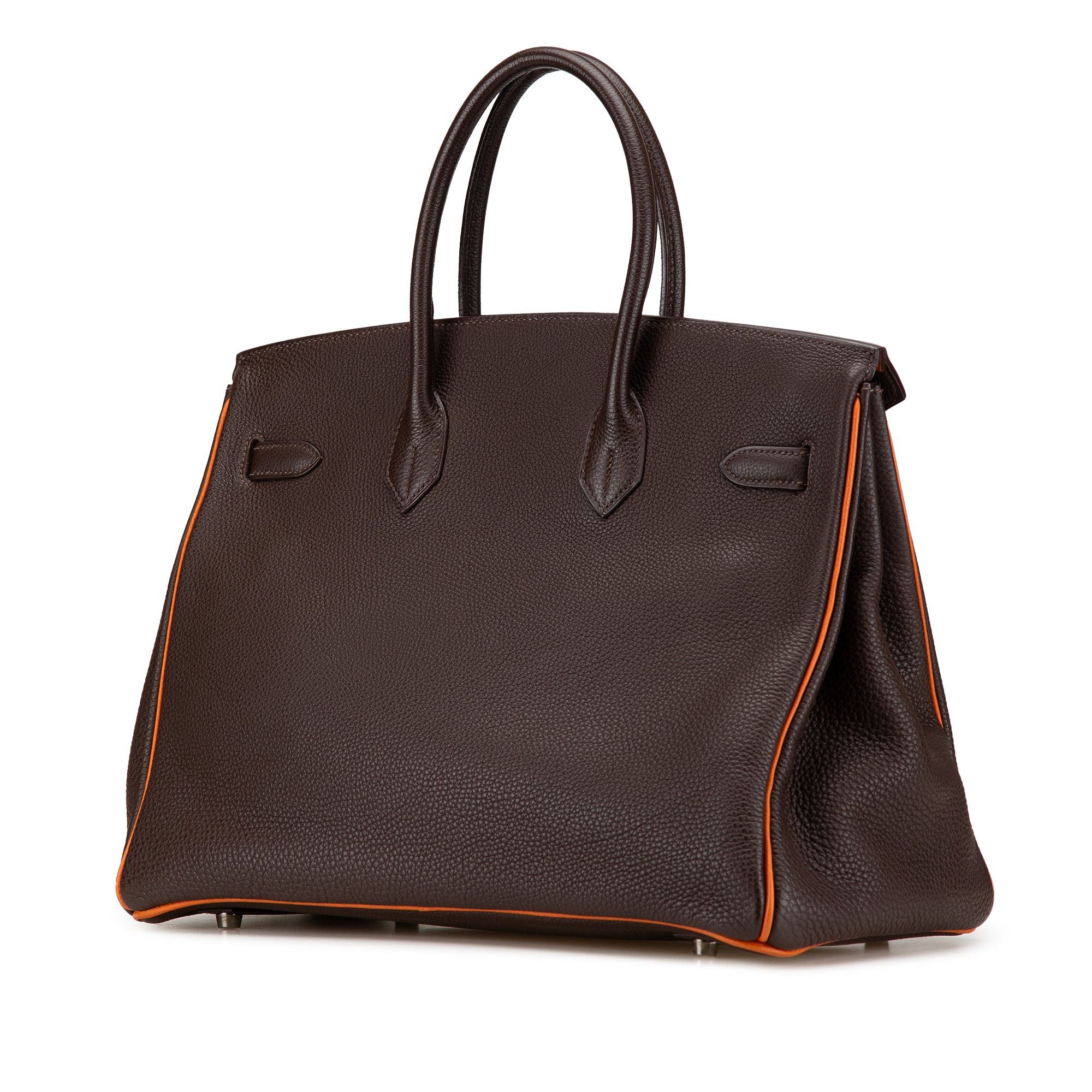 Hermes Hermès Special Order Bicolor Togo Verso Birkin Retourne 35 Brown Size ONE SIZE - 2 Thumbnail