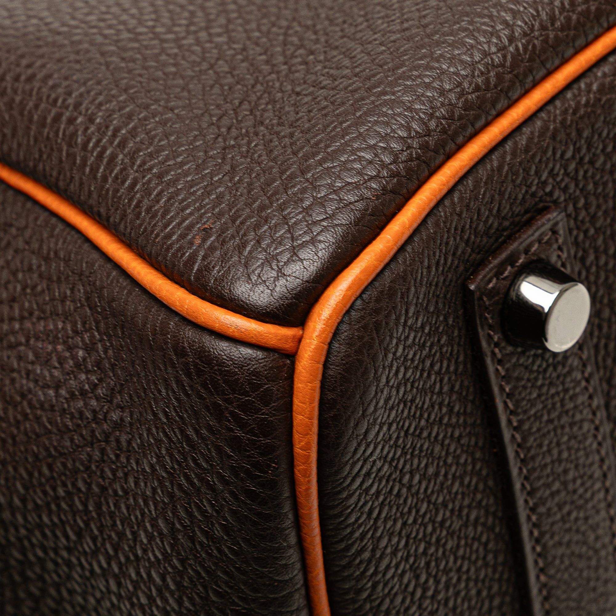 Hermes Hermès Special Order Bicolor Togo Verso Birkin Retourne 35 Brown Size ONE SIZE - 10 Thumbnail