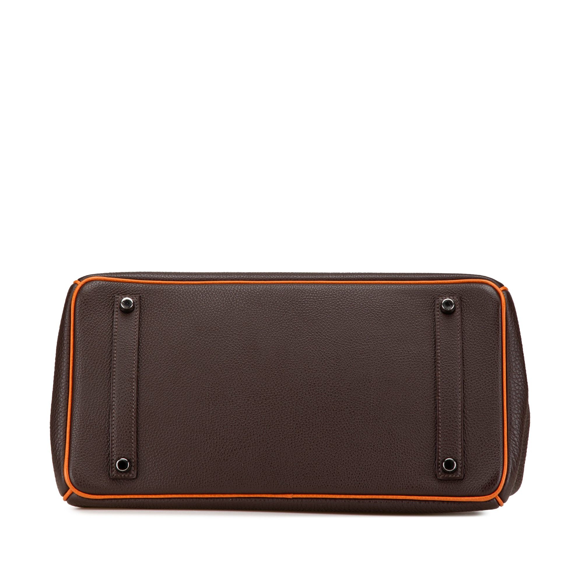 Hermes Hermès Special Order Bicolor Togo Verso Birkin Retourne 35 Brown Size ONE SIZE - 3 Thumbnail