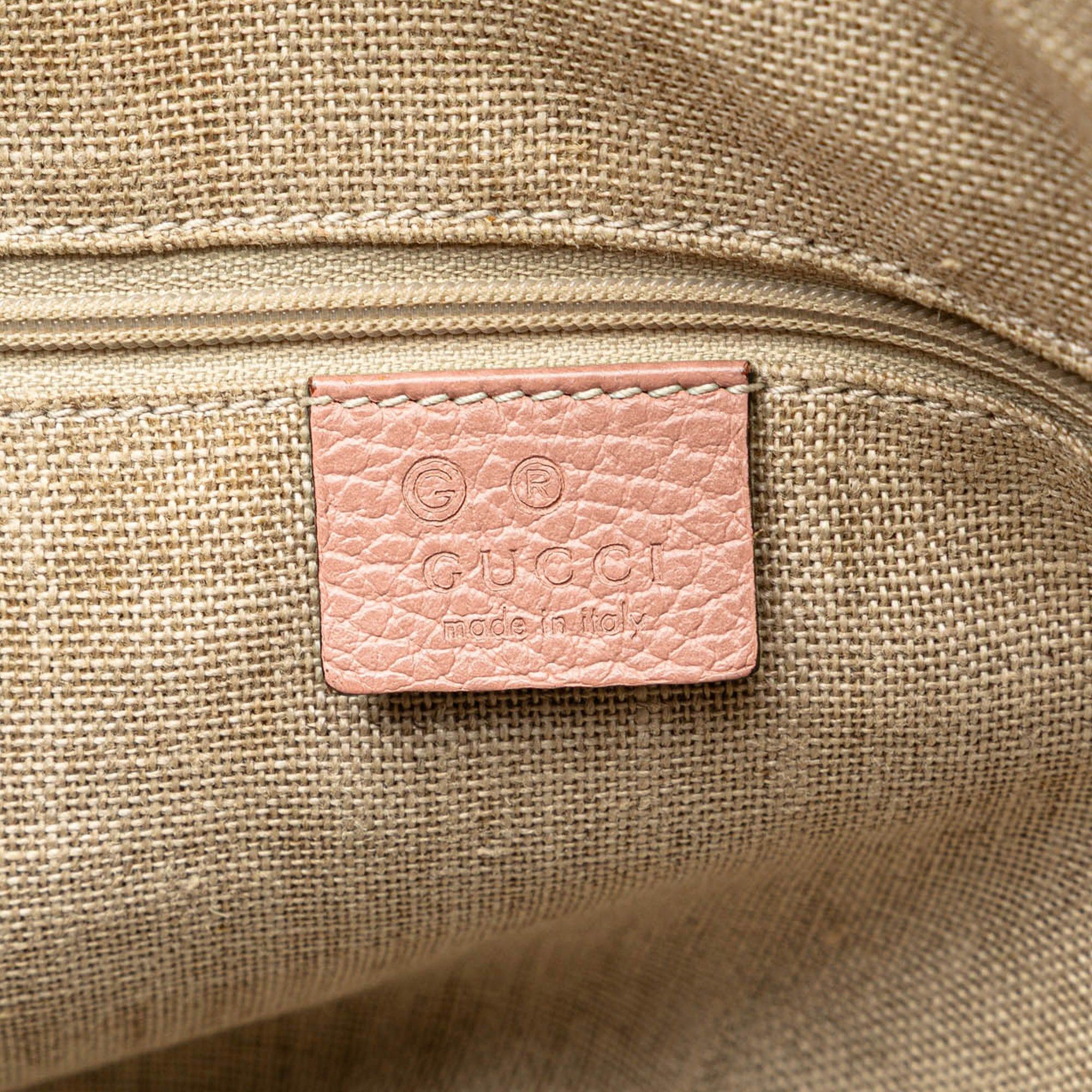 Gucci Gucci Medium Leather GG Charm Dome Satchel Pink Size ONE SIZE - 5 Thumbnail