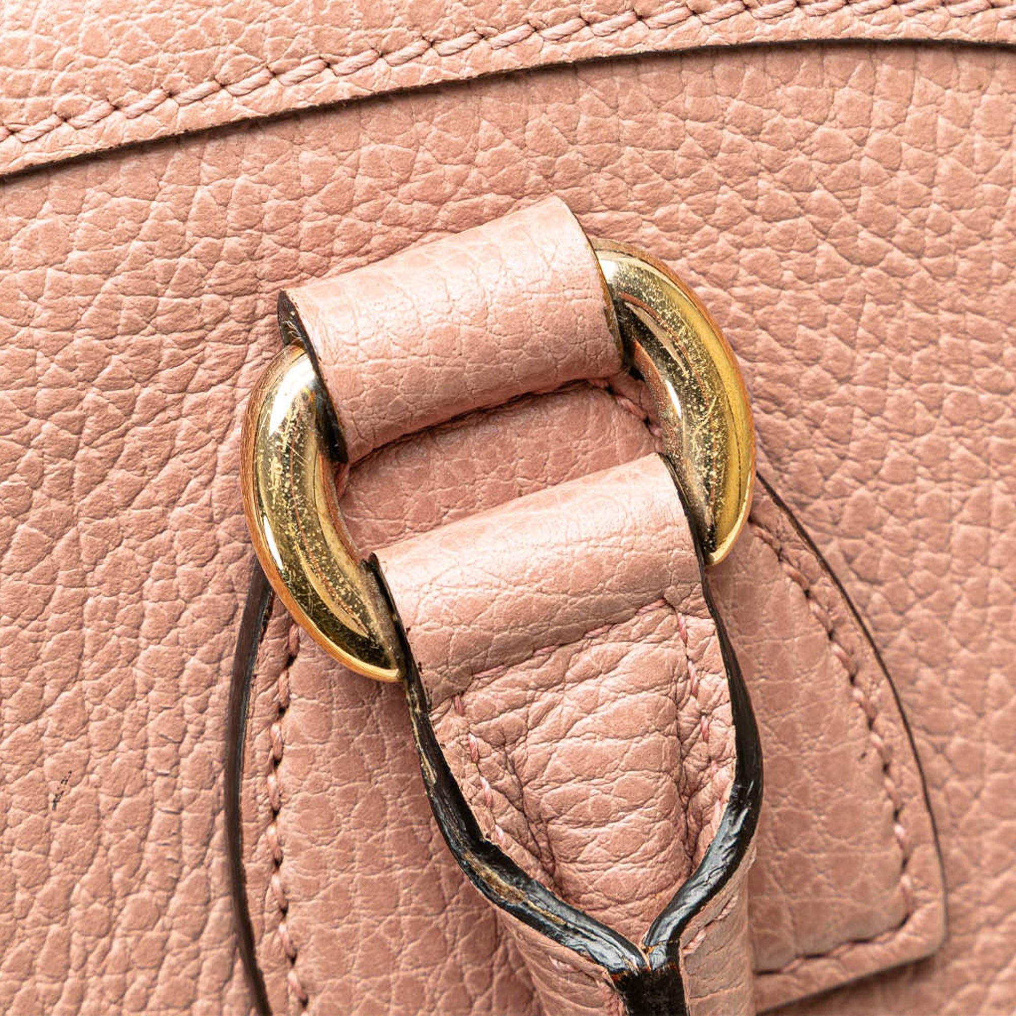 Gucci Gucci Medium Leather GG Charm Dome Satchel Pink Size ONE SIZE - 9 Thumbnail