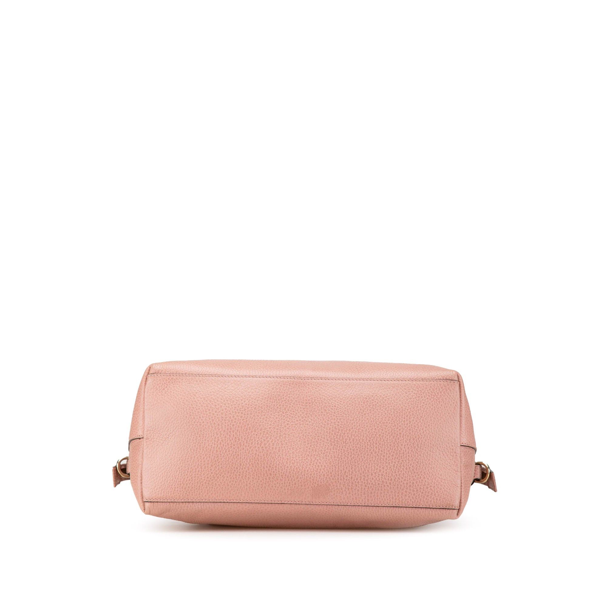 Gucci Gucci Medium Leather GG Charm Dome Satchel Pink Size ONE SIZE - 3 Thumbnail