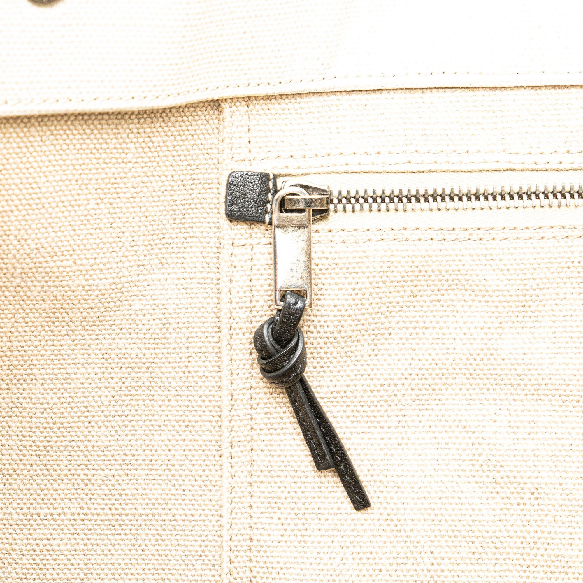 Saint Laurent Paris Saint Laurent Canvas Rive Gauche Tote White Size ONE SIZE - 11 Thumbnail