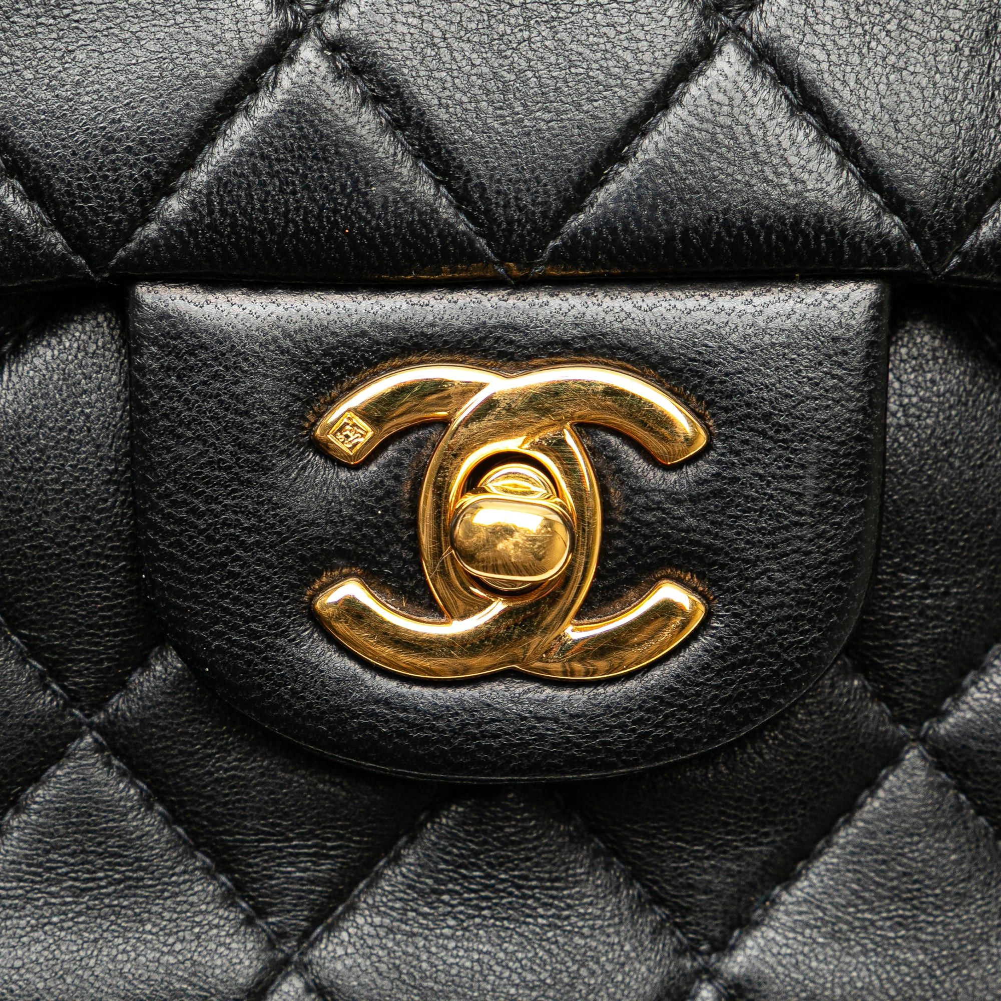 Chanel Chanel Medium Classic Lambskin Double Flap Black Size ONE SIZE - 9 Thumbnail