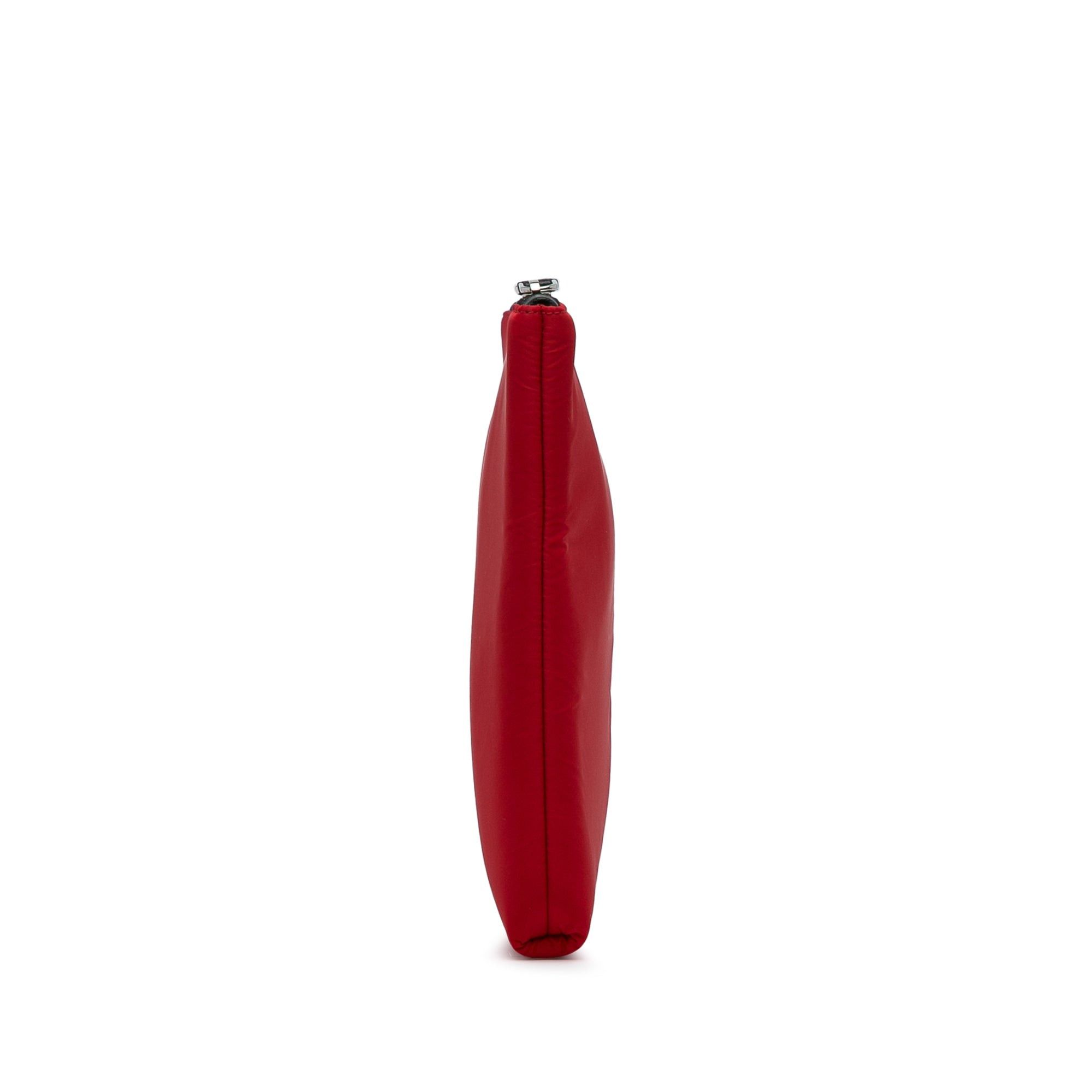 Prada Prada Tessuto Soft Zip Clutch Red Size ONE SIZE - 4 Thumbnail
