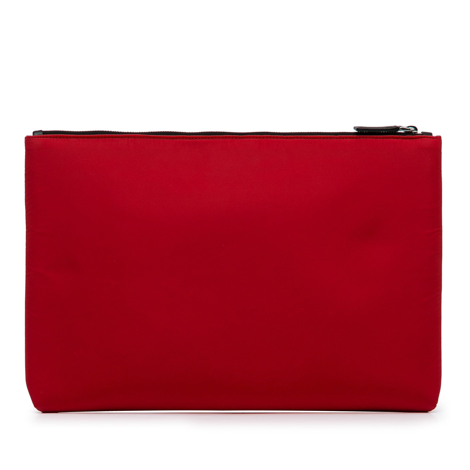 Prada Prada Tessuto Soft Zip Clutch Red Size ONE SIZE - 3 Thumbnail