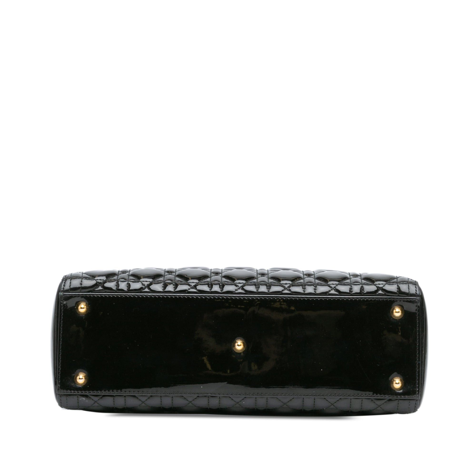 Dior Dior Large Patent Cannage Lady Dior Black Size ONE SIZE - 3 Thumbnail