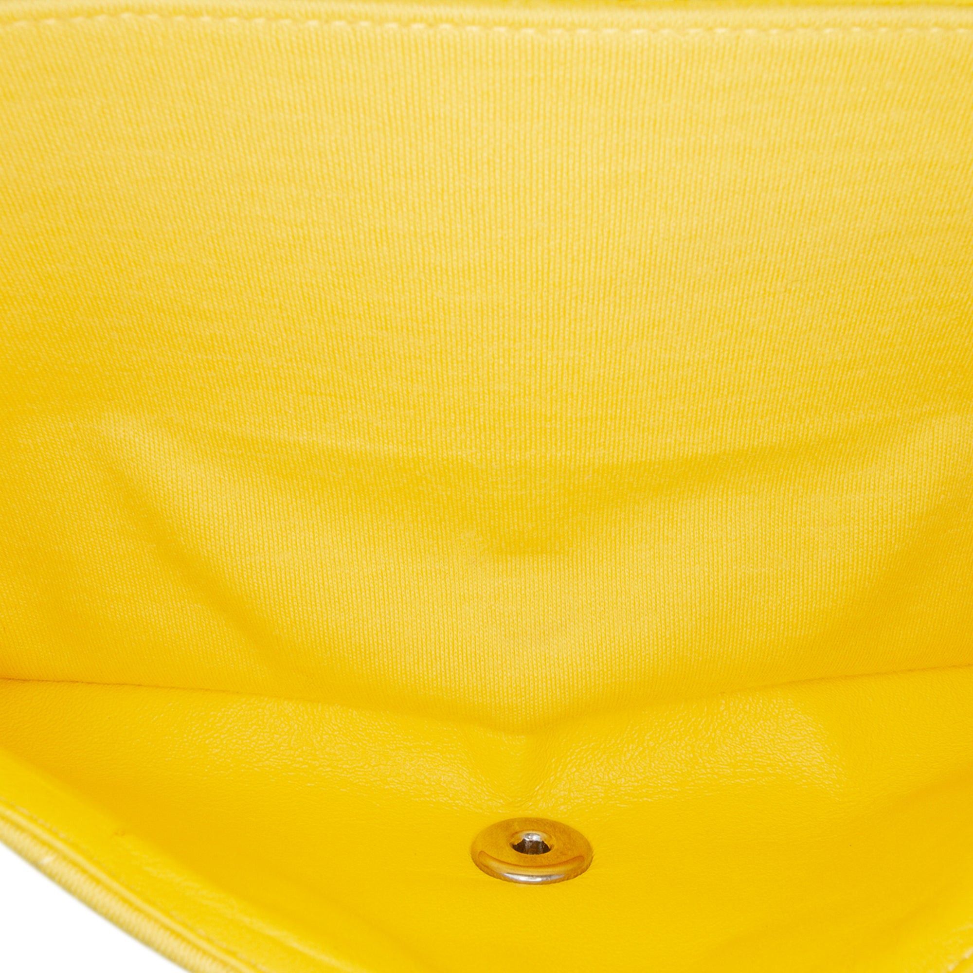 Chanel Chanel Medium Classic Jersey Double Flap Yellow Size ONE SIZE - 5 Thumbnail