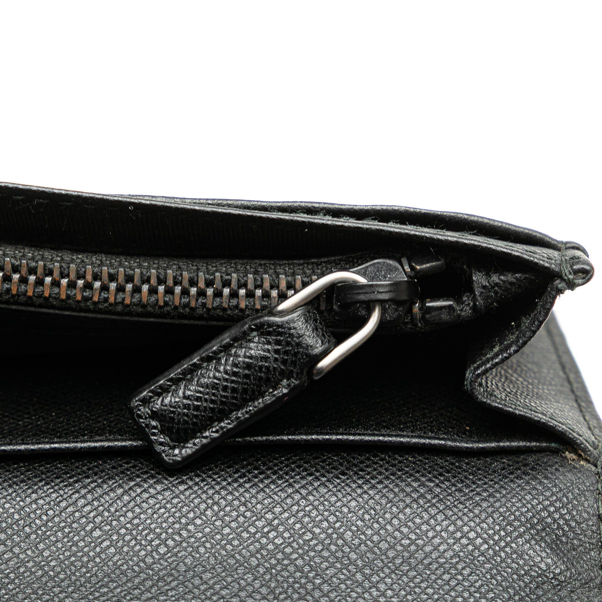 Prada Prada Saffiano Bifold Long Wallet Black Size ONE SIZE - 8 Thumbnail