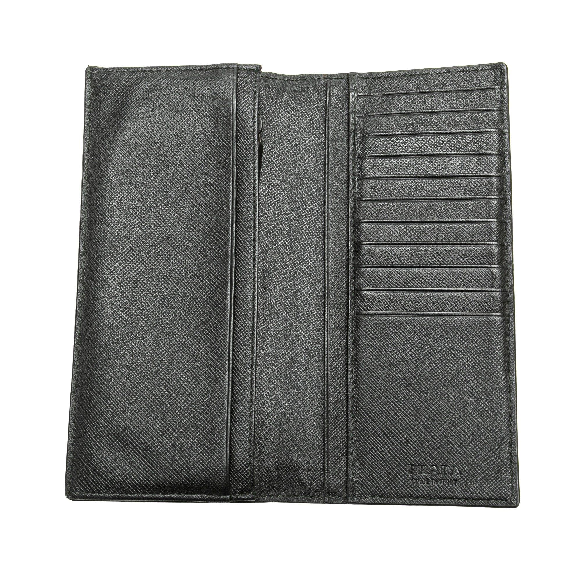 Prada Prada Saffiano Bifold Long Wallet Black Size ONE SIZE - 11 Thumbnail