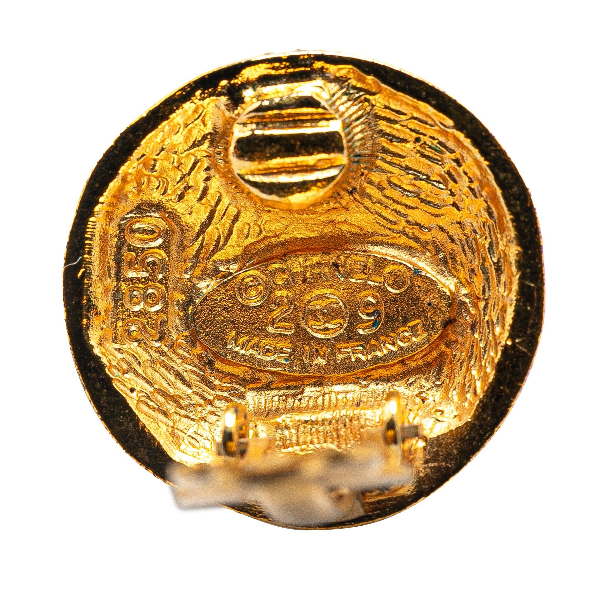 Chanel Chanel Gold Plated CC Clip On Earrings Gold Size ONE SIZE - 3 Thumbnail