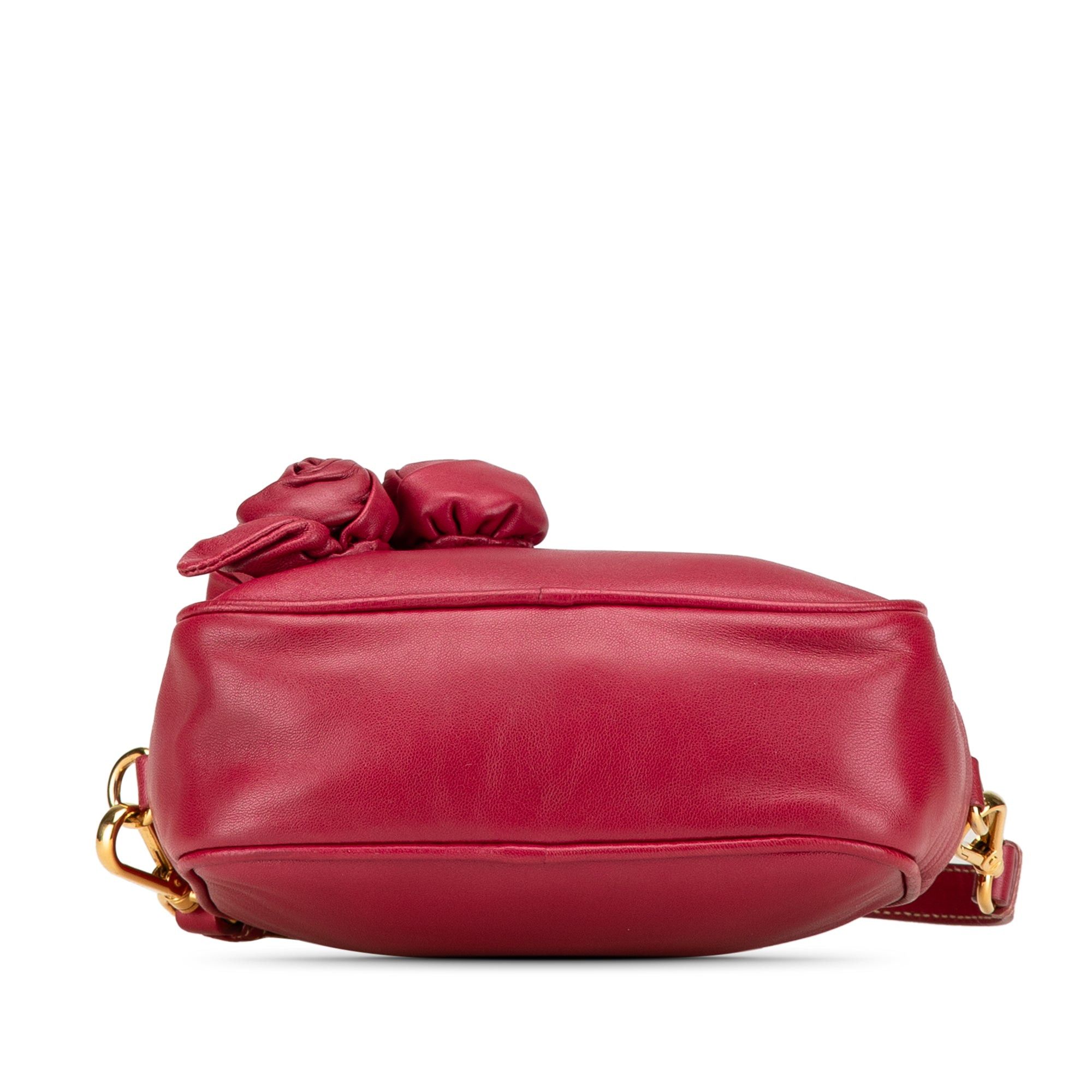 Prada Prada Nappa Rosette Crossbody Red Size ONE SIZE - 3 Thumbnail
