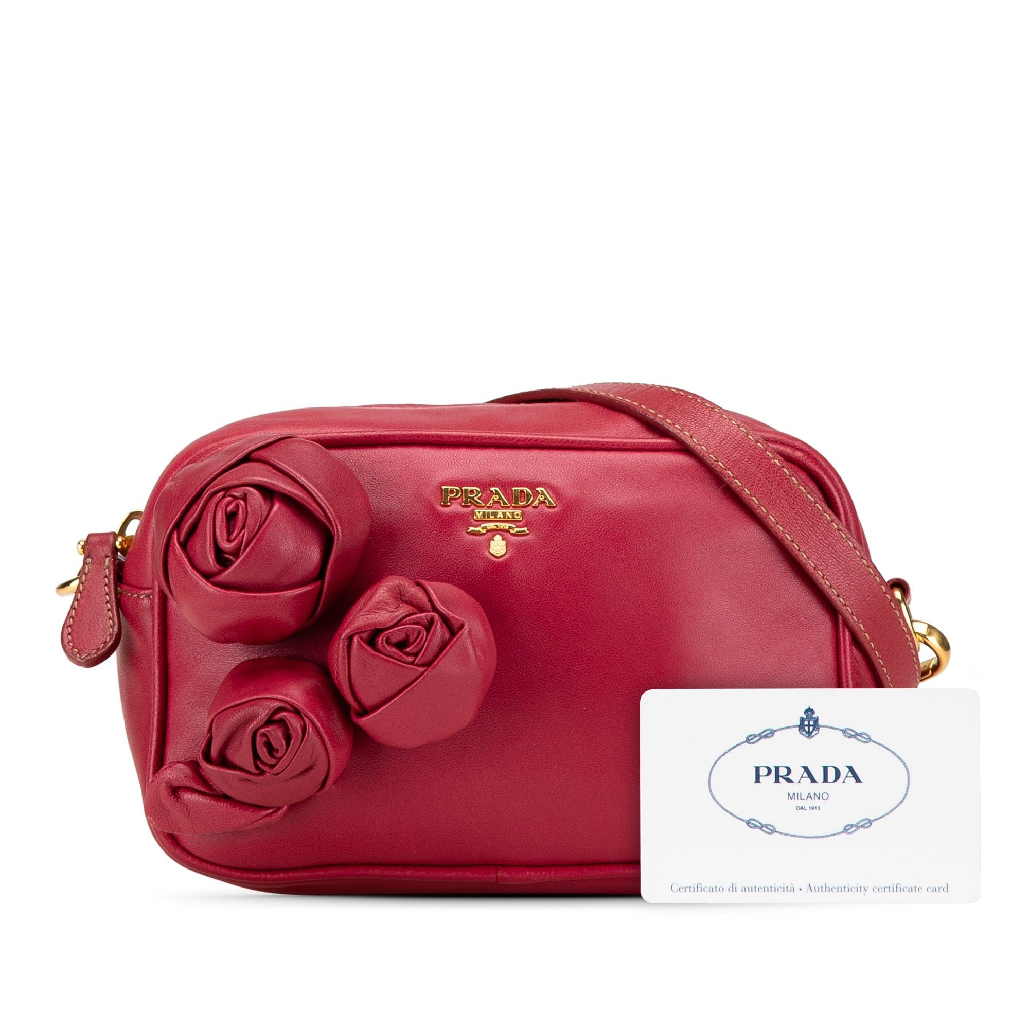 Prada Prada Nappa Rosette Crossbody Red Size ONE SIZE - 16 Thumbnail