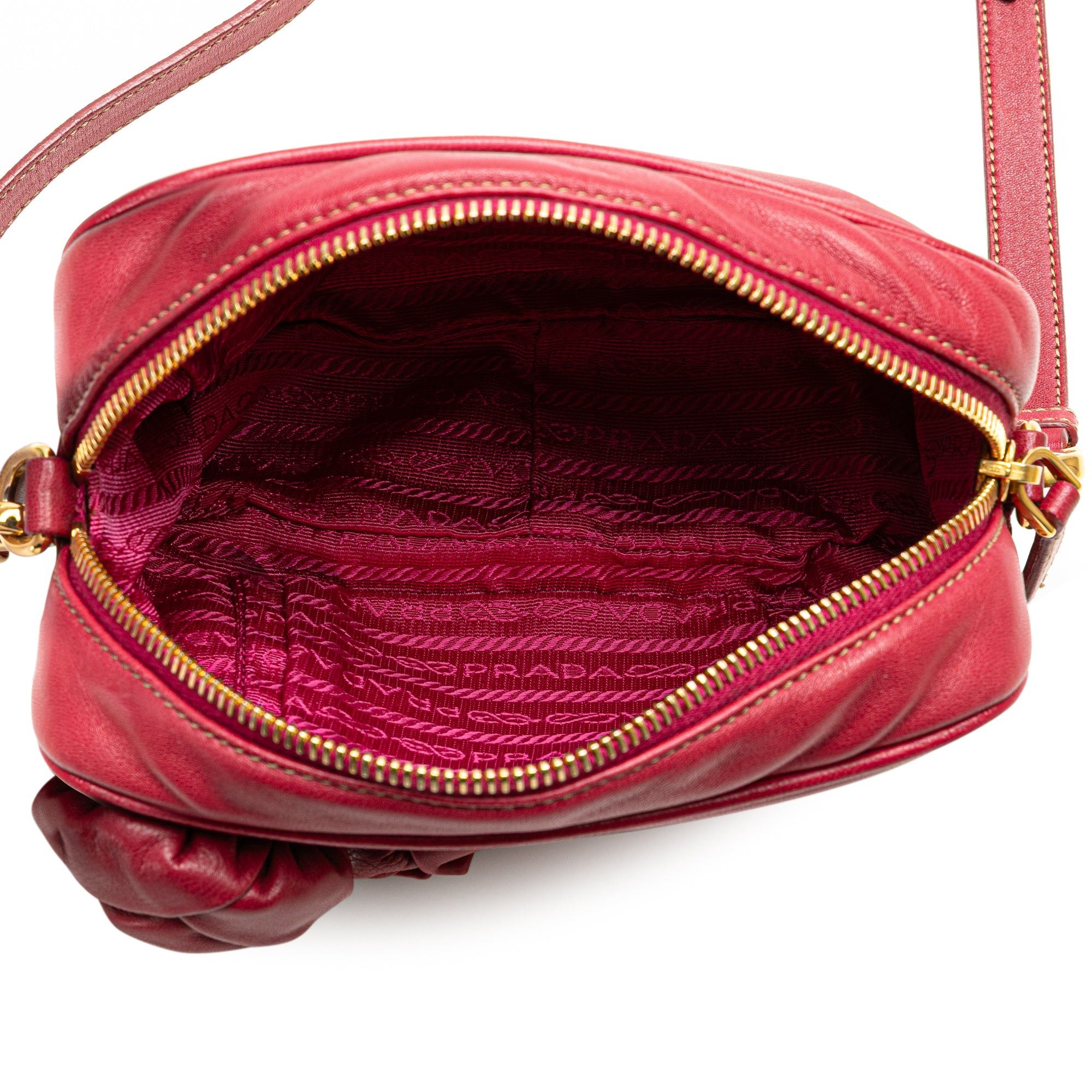 Prada Prada Nappa Rosette Crossbody Red Size ONE SIZE - 4 Thumbnail