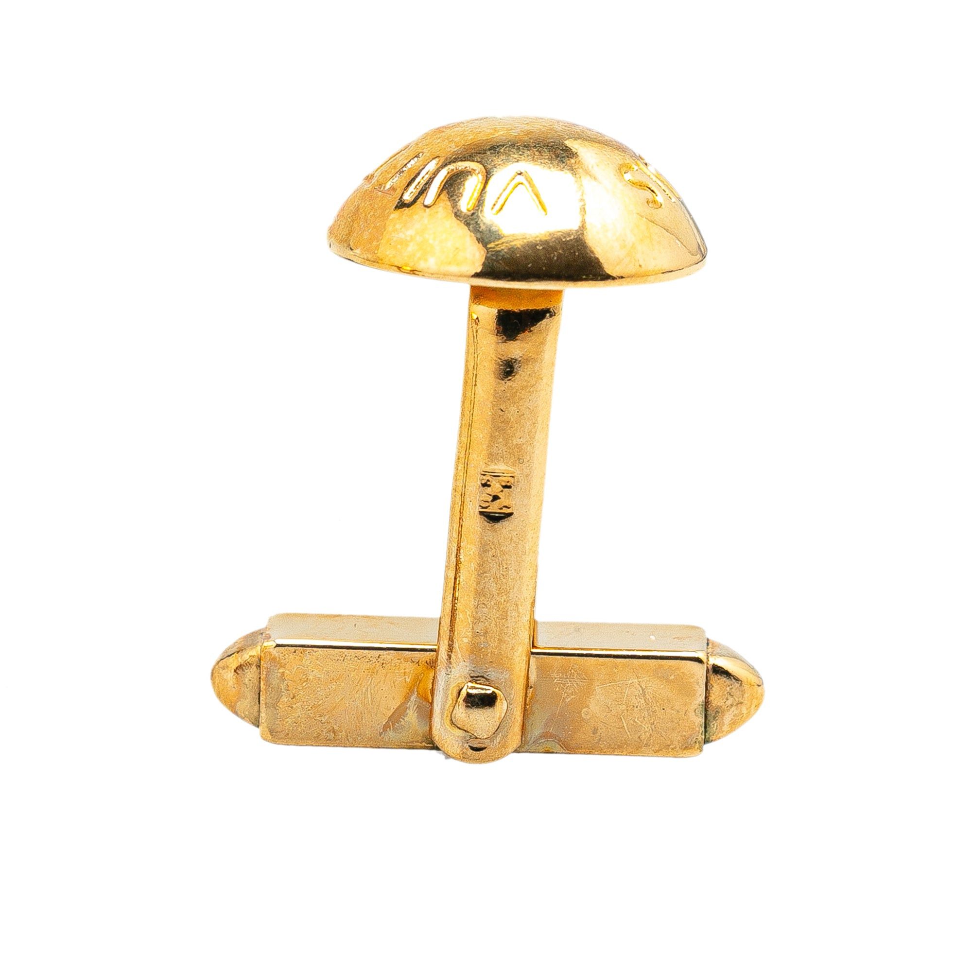 Louis Vuitton Louis Vuitton Gold Plated Clou Rivet Cufflinks Gold Size ONE SIZE - 4 Thumbnail