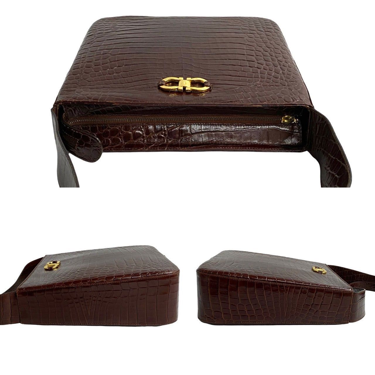 Salvatore Ferragamo Salvatore Ferragamo Shoulder Bag Brown Leather Size ONE SIZE - 5 Thumbnail