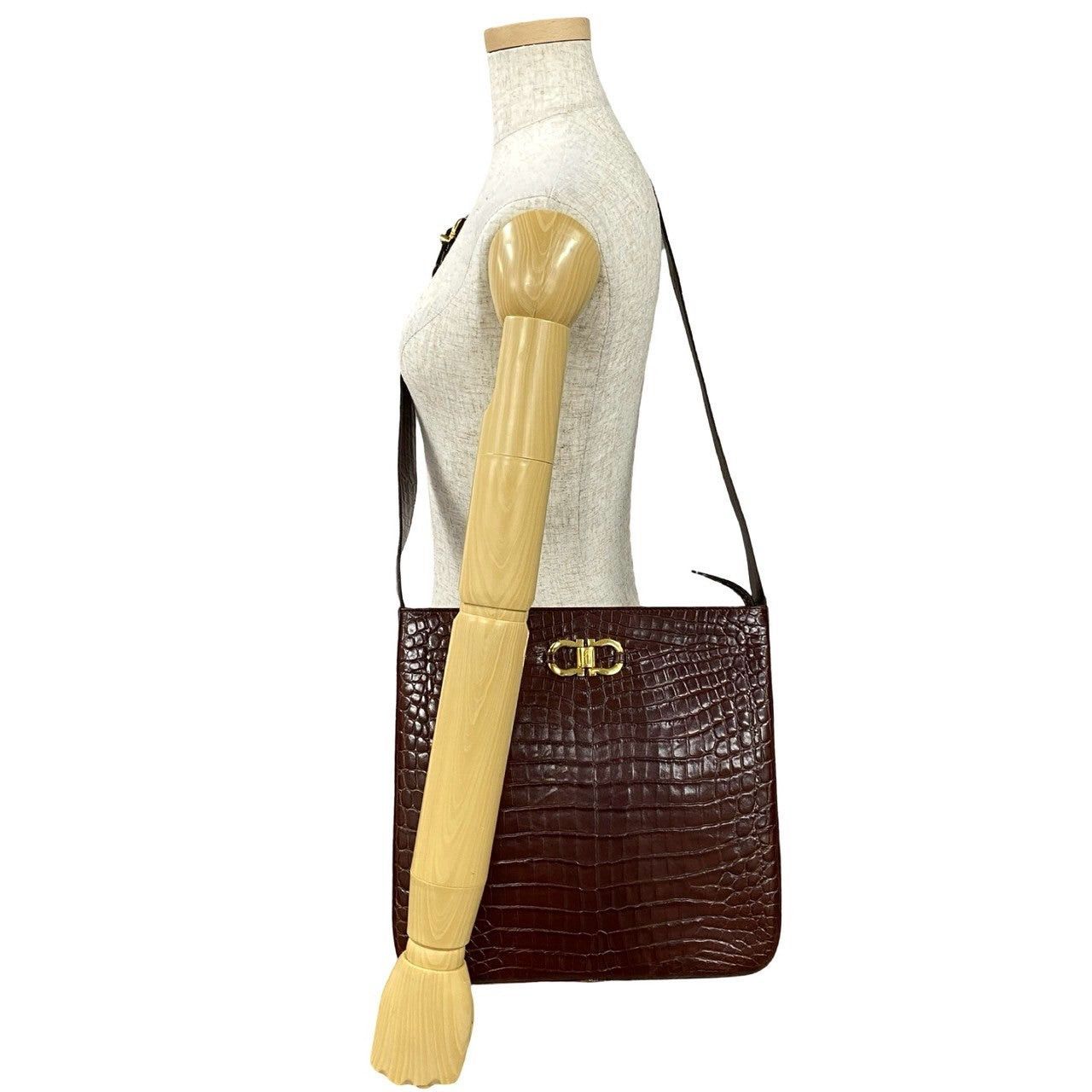 Salvatore Ferragamo Salvatore Ferragamo Shoulder Bag Brown Leather Size ONE SIZE - 2 Thumbnail