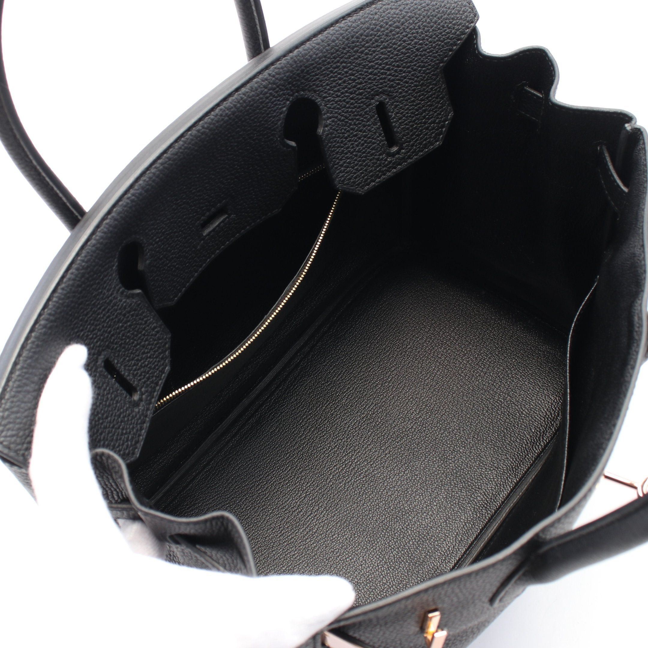 Hermes Hermes Birkin 30 Handbag Togo Black Pink Gold Hardware D Stamp Size ONE SIZE - 3 Thumbnail