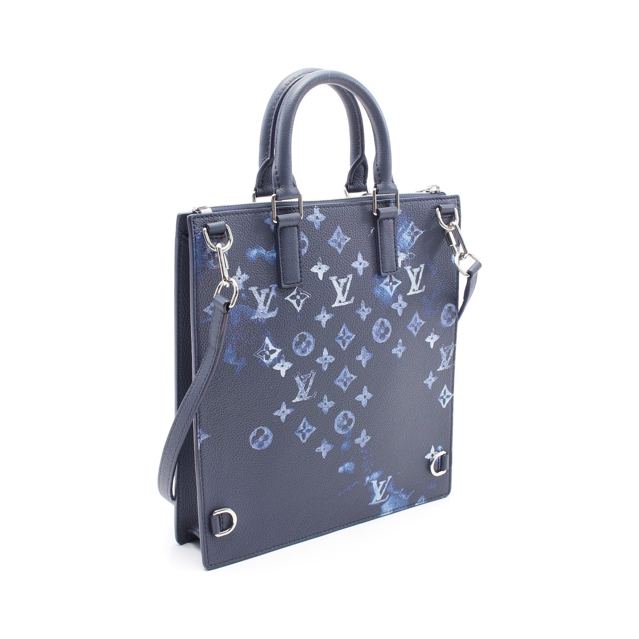 Louis Vuitton Louis Vuitton Sac Plat Messenger Monogram Watercolor Handbag Tote Bag Blue Size ONE SIZE - 2 Thumbnail