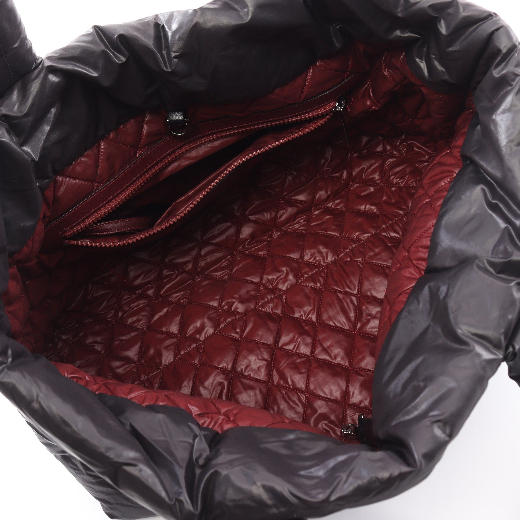 Chanel Chanel Coco Coon Mm Handbag Tote Bag Nylon Leather Black Bordeaux Silver Hardware Reversible Size ONE SIZE - 3 Thumbnail
