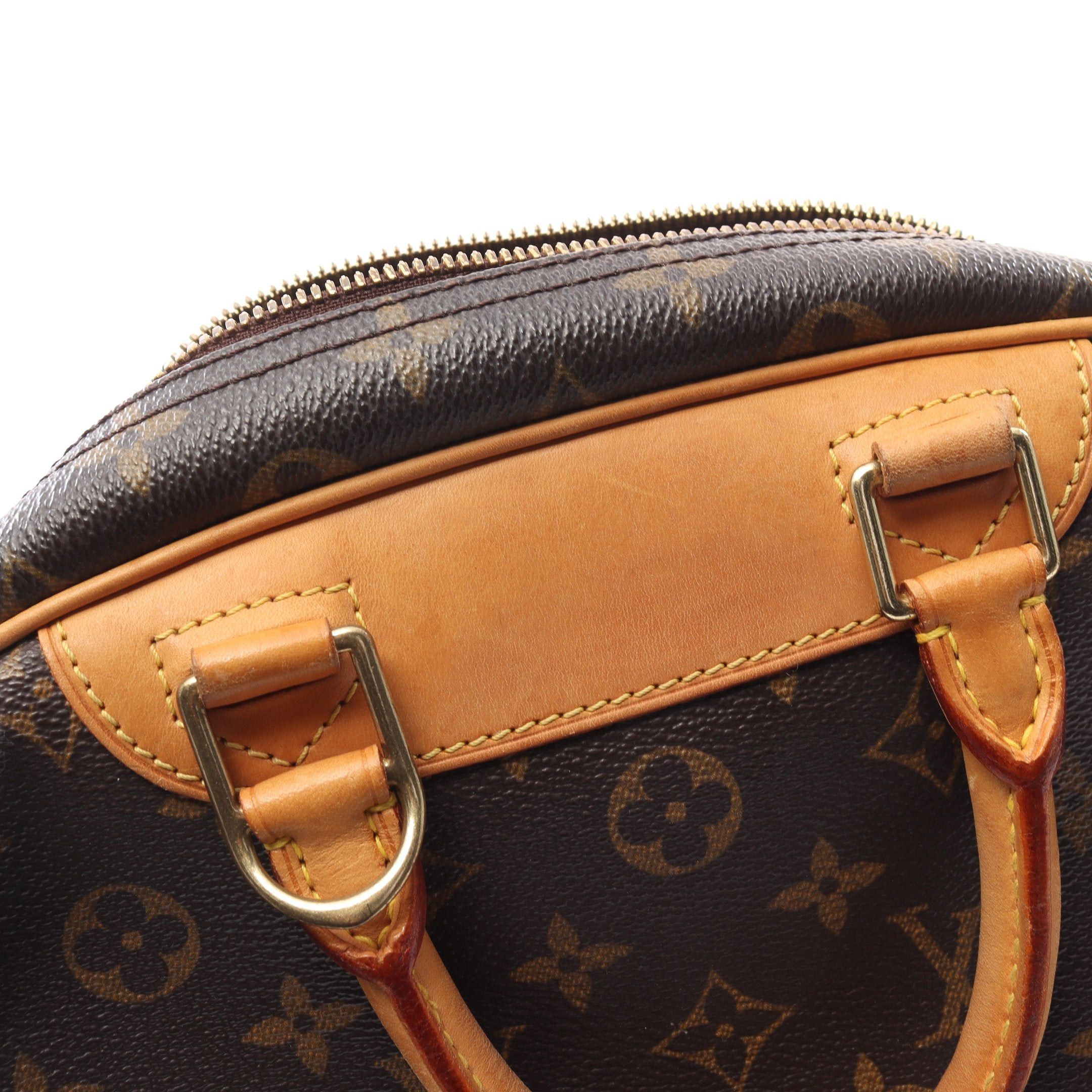 Louis Vuitton Louis Vuitton Trouville Monogram Handbag Leather Brown Size ONE SIZE - 12 Thumbnail