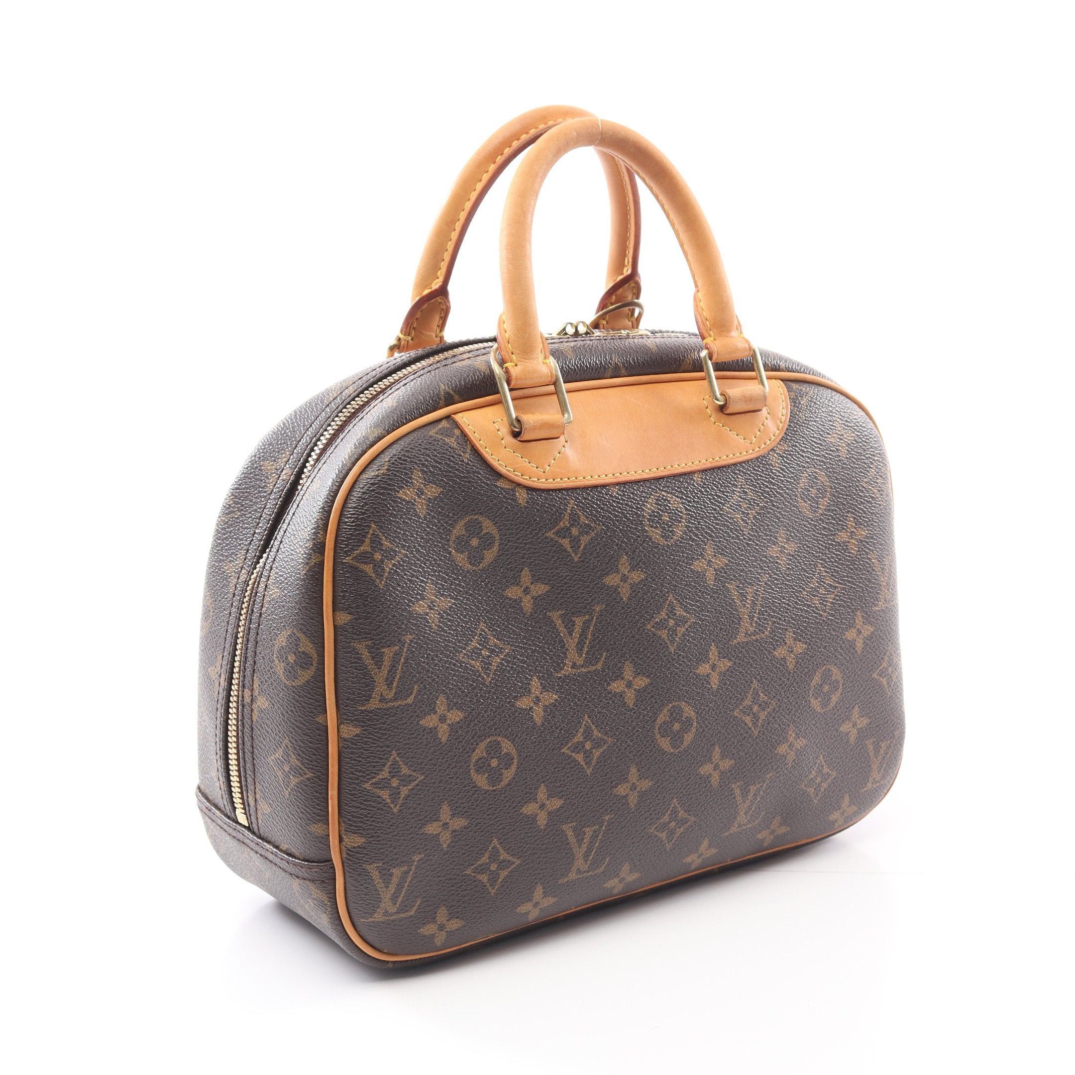 Louis Vuitton Louis Vuitton Trouville Monogram Handbag Leather Brown Size ONE SIZE - 2 Thumbnail
