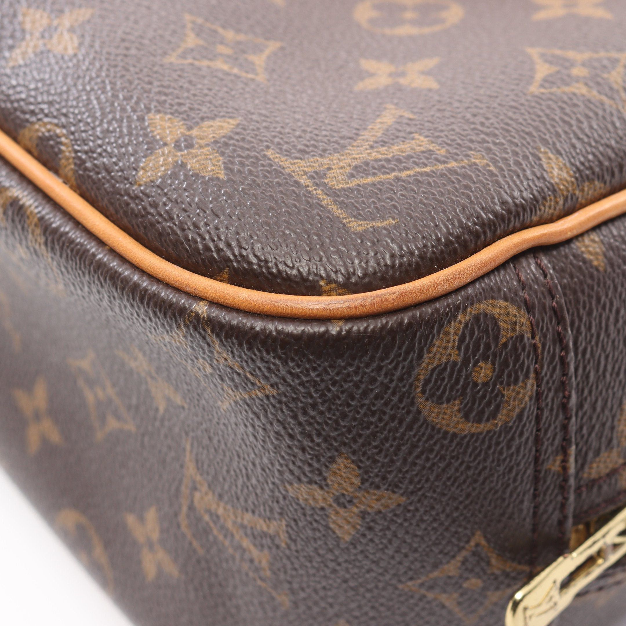 Louis Vuitton Louis Vuitton Trouville Monogram Handbag Leather Brown Size ONE SIZE - 9 Thumbnail