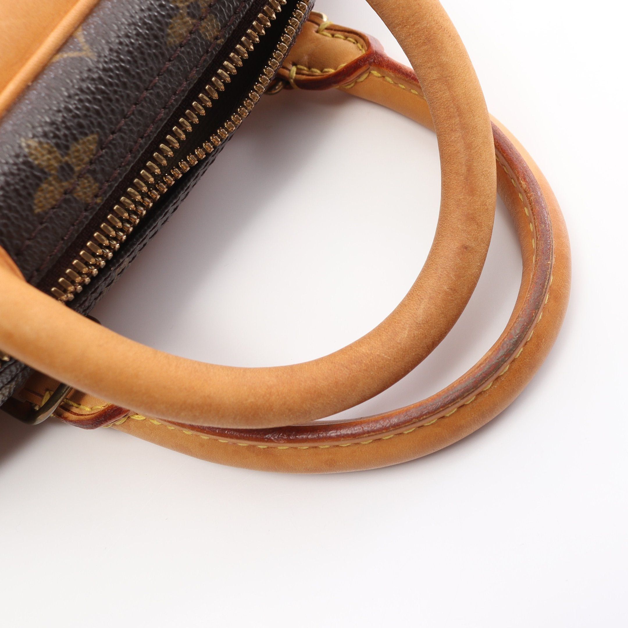 Louis Vuitton Louis Vuitton Trouville Monogram Handbag Leather Brown Size ONE SIZE - 7 Thumbnail