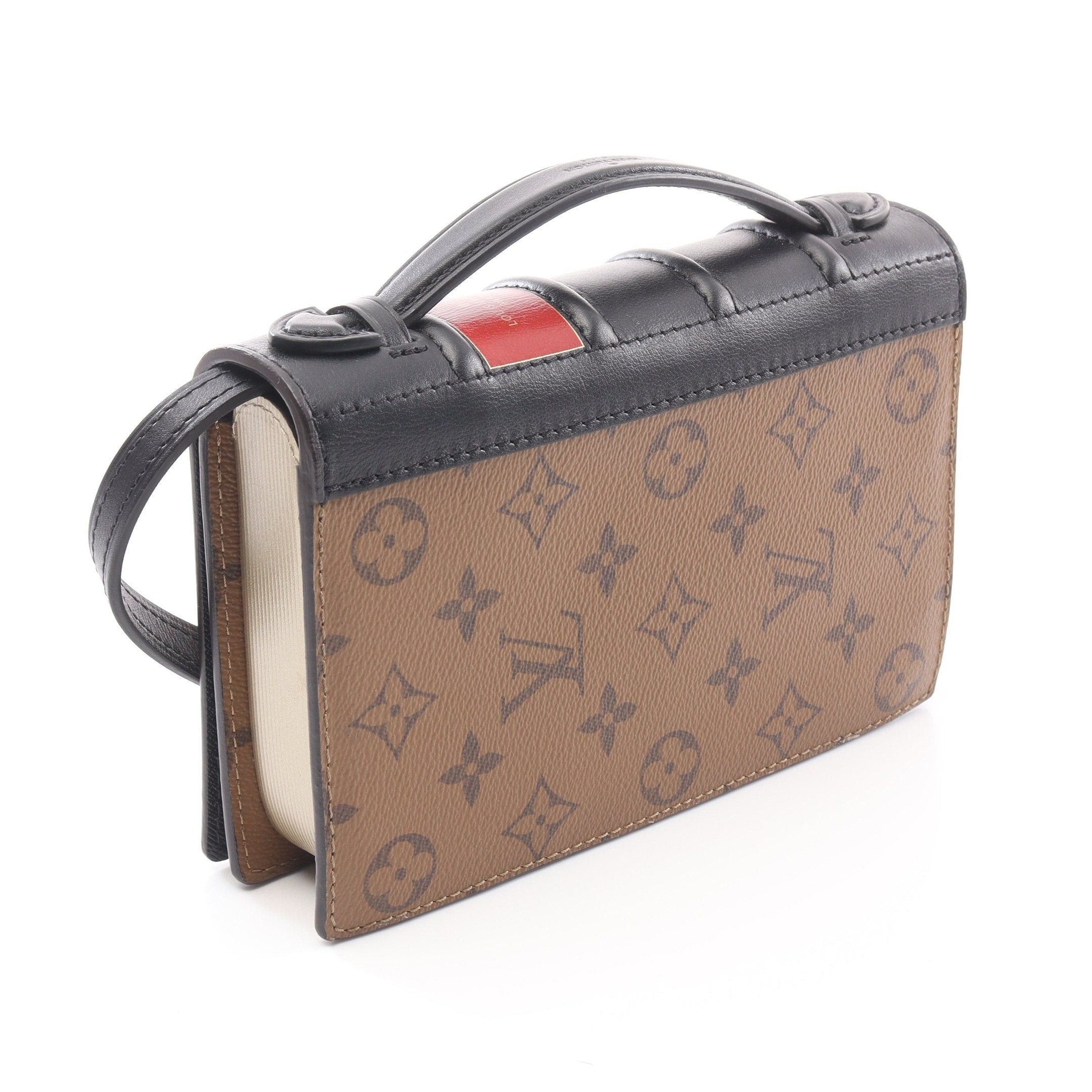 Louis Vuitton Louis Vuitton Hook Wallet On Chain Monogram Reverse Shoulder Bag Leather Light Brown Black Size ONE SIZE - 2 Thumbnail