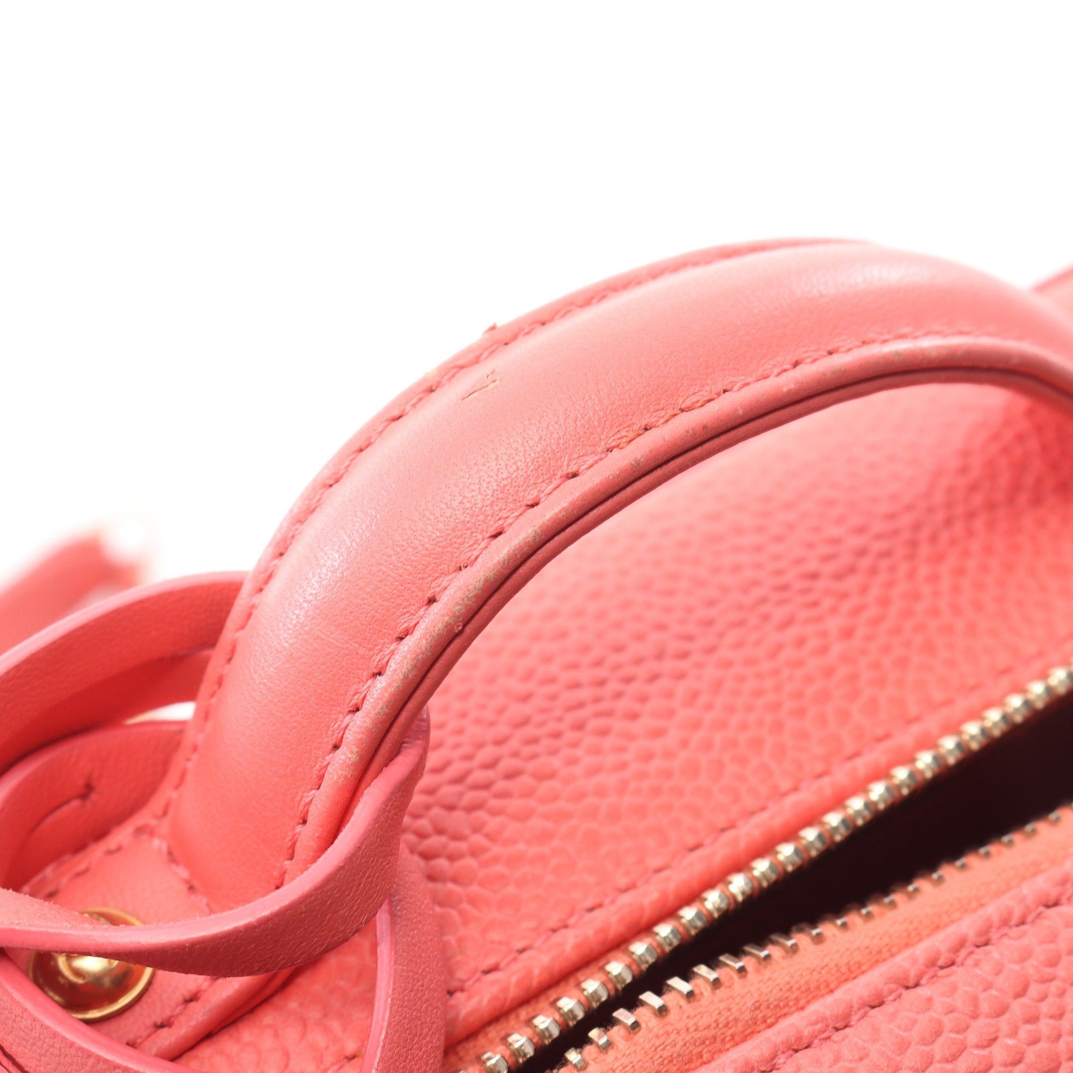 Chanel Chanel Cc Figley Small Vanity Bag Chain Shoulder Caviar Skin Coral Pink Gold Hardware Size ONE SIZE - 7 Thumbnail