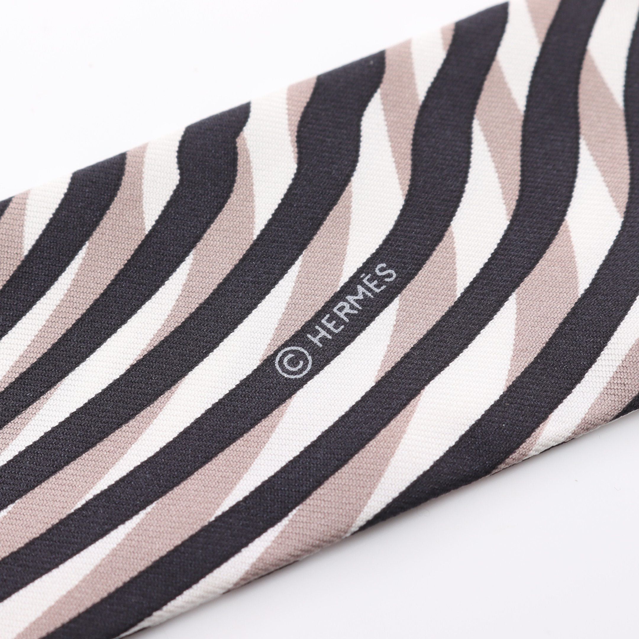 Hermes Hermes Twilly Onde De Chic Ribbon Scarf Silk Black Multicolor Size ONE SIZE - 2 Thumbnail