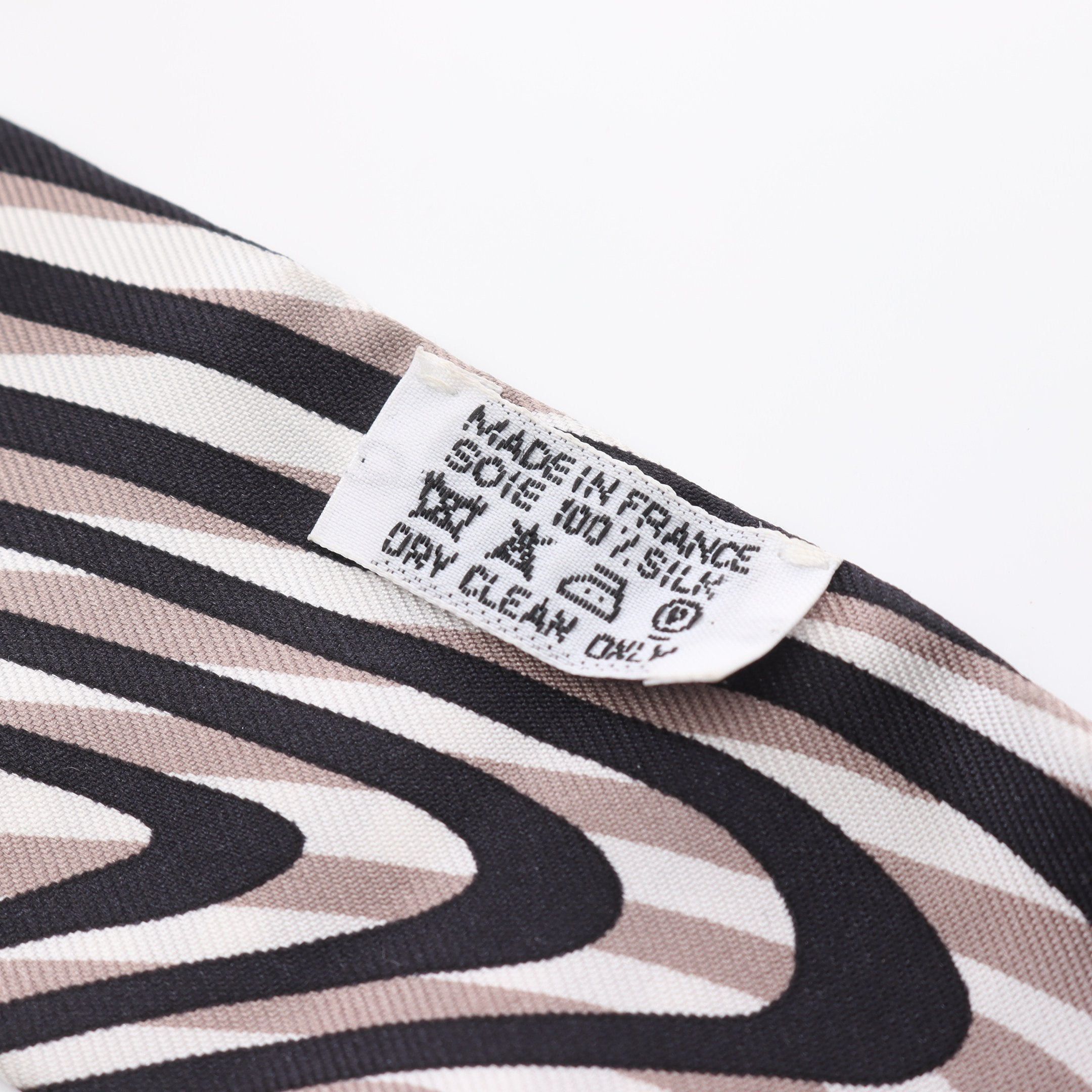 Hermes Hermes Twilly Onde De Chic Ribbon Scarf Silk Black Multicolor Size ONE SIZE - 3 Thumbnail
