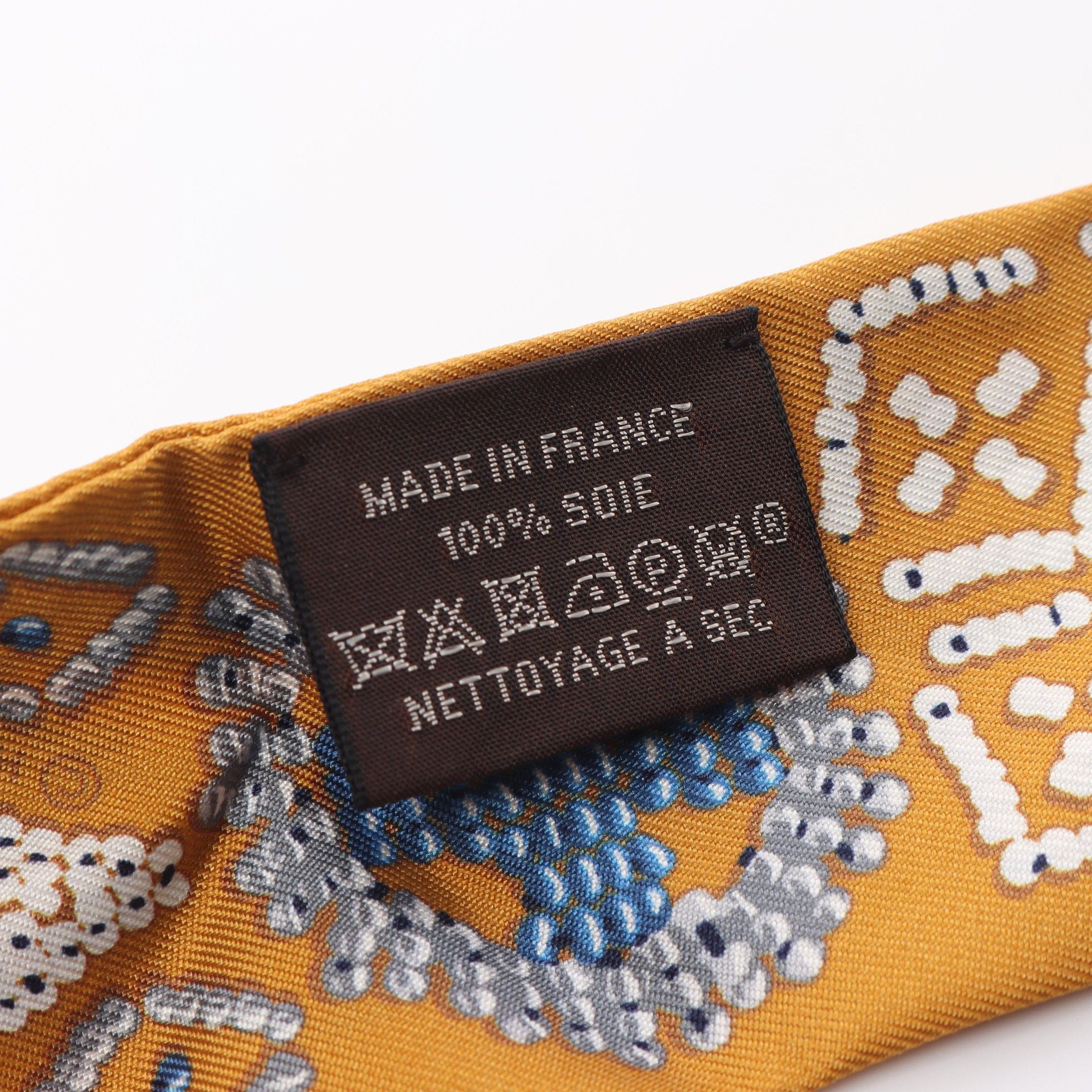 Hermes Hermes Twilly Kelly En Perles Ribbon Scarf Silk Yellow Brown Multicolor Size ONE SIZE - 3 Thumbnail