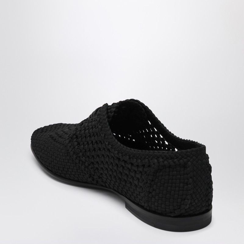 Dolce & Gabbana Dolce&Gabbana Black Woven Fabric Derby Size US 7 / EU 40 - 2 Thumbnail