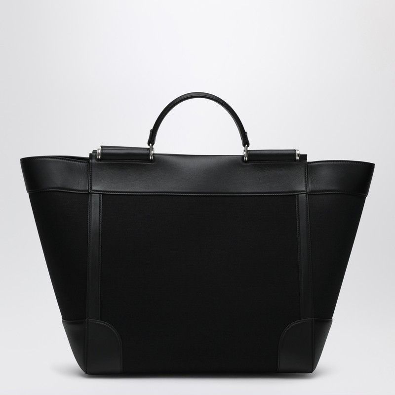 Dolce & Gabbana Dolce&Gabbana Black Fabric And Leather Tote Bag Size ONE SIZE - 2 Thumbnail