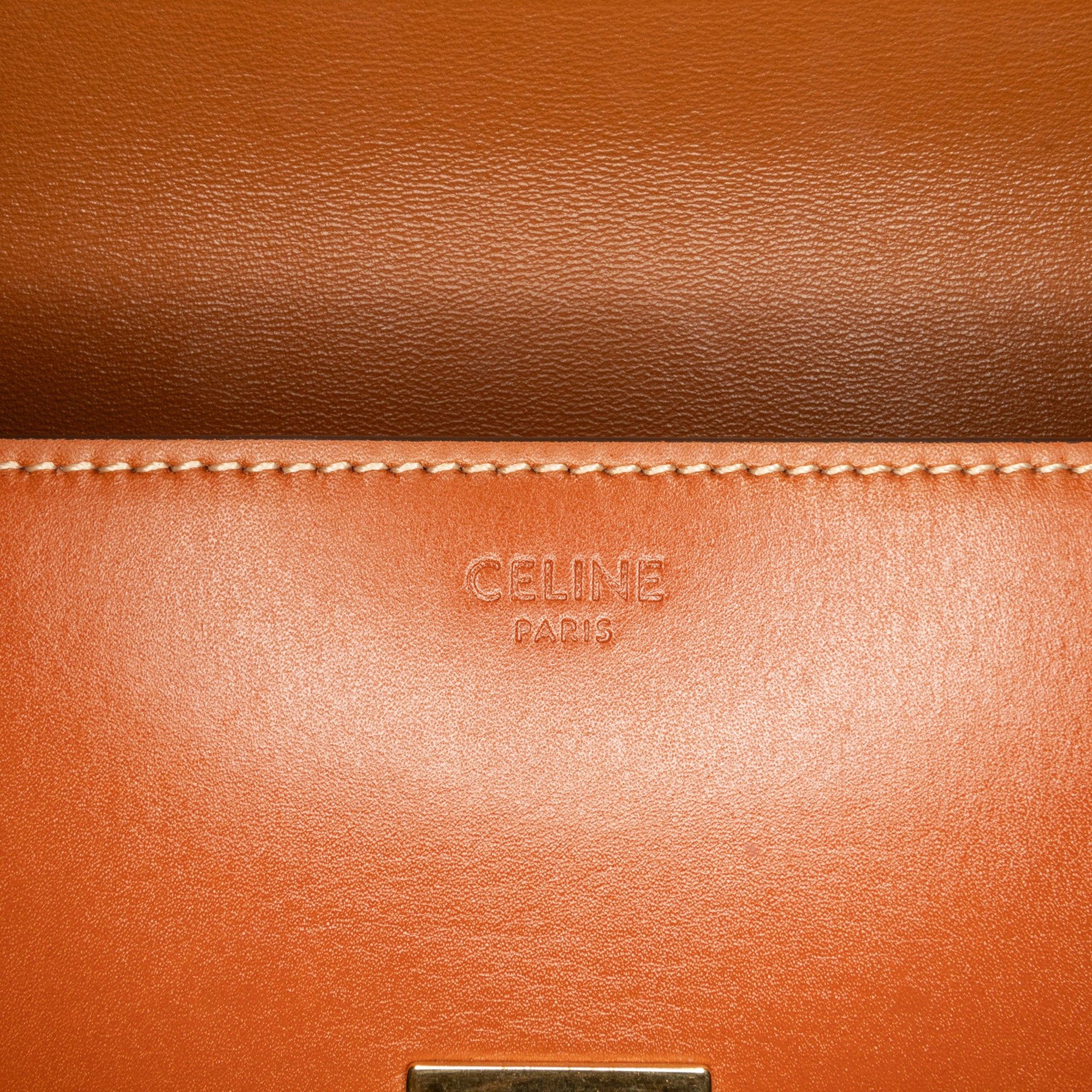 Celine Celine Triomphe Leather Claude Shoulder Bag Brown Size ONE SIZE - 5 Thumbnail
