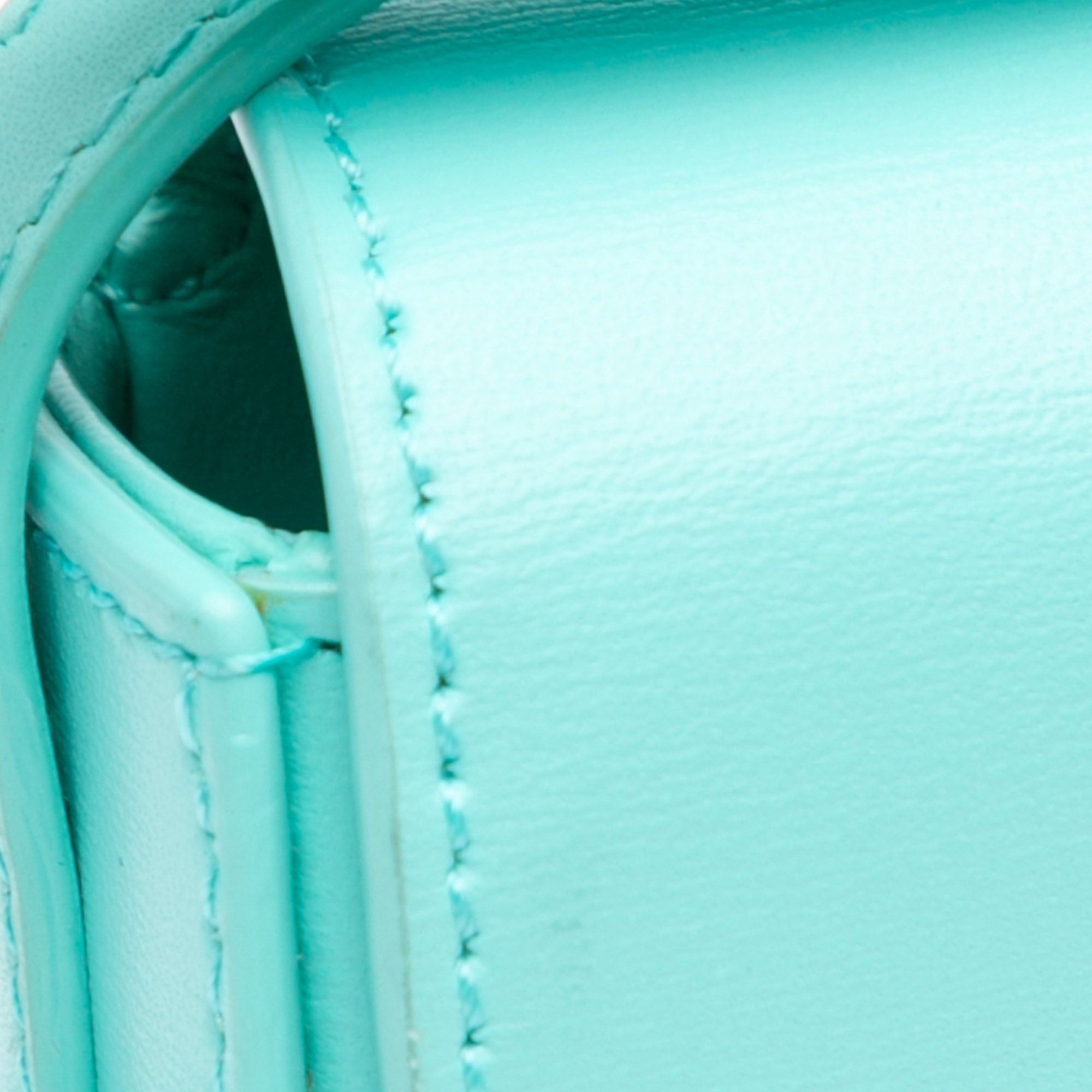 Celine Celine Mini Shiny Calfskin Triomphe Crossbody Blue Size ONE SIZE - 7 Thumbnail