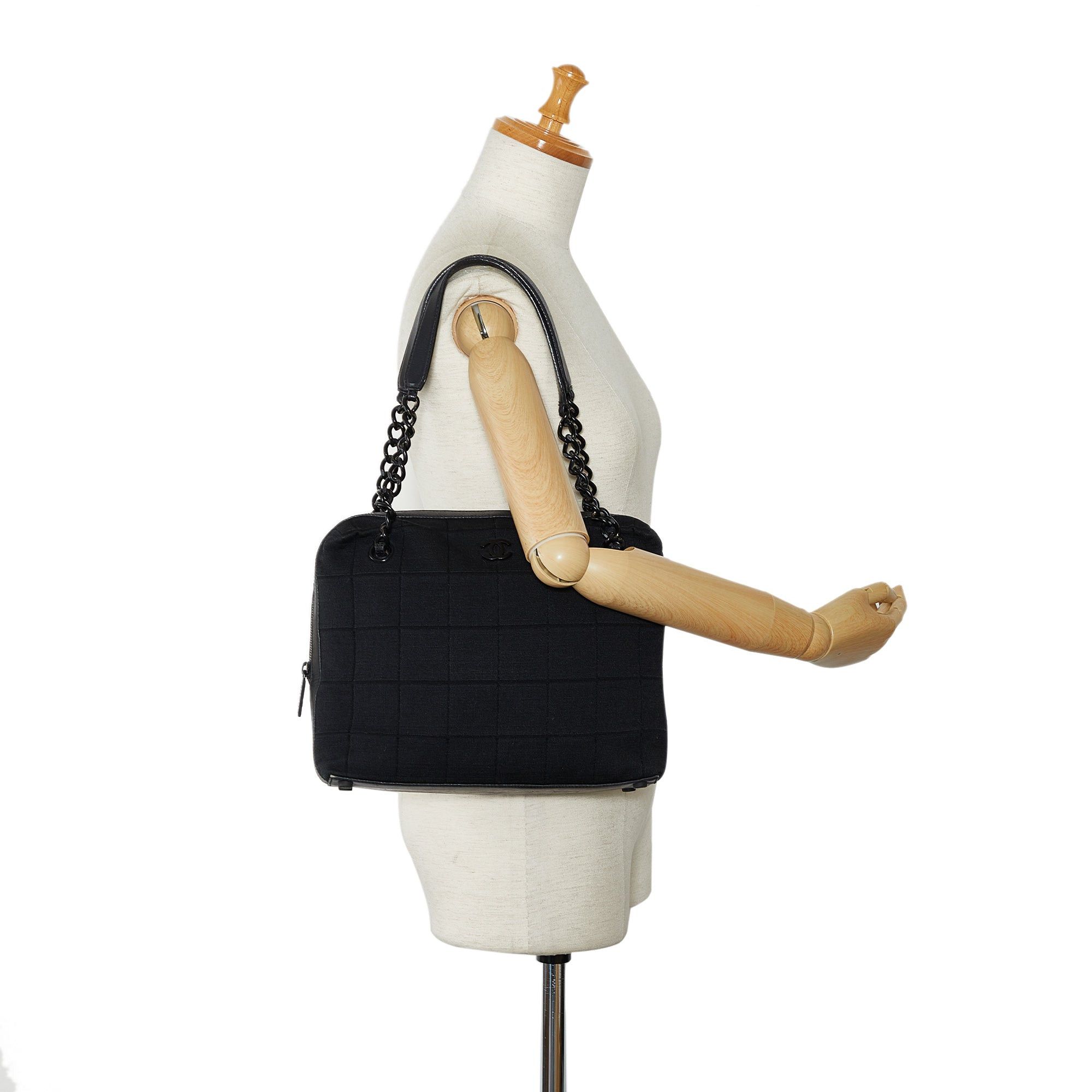 Chanel Chanel Cotton Choco Bar Shoulder Bag Black Size ONE SIZE - 15 Thumbnail