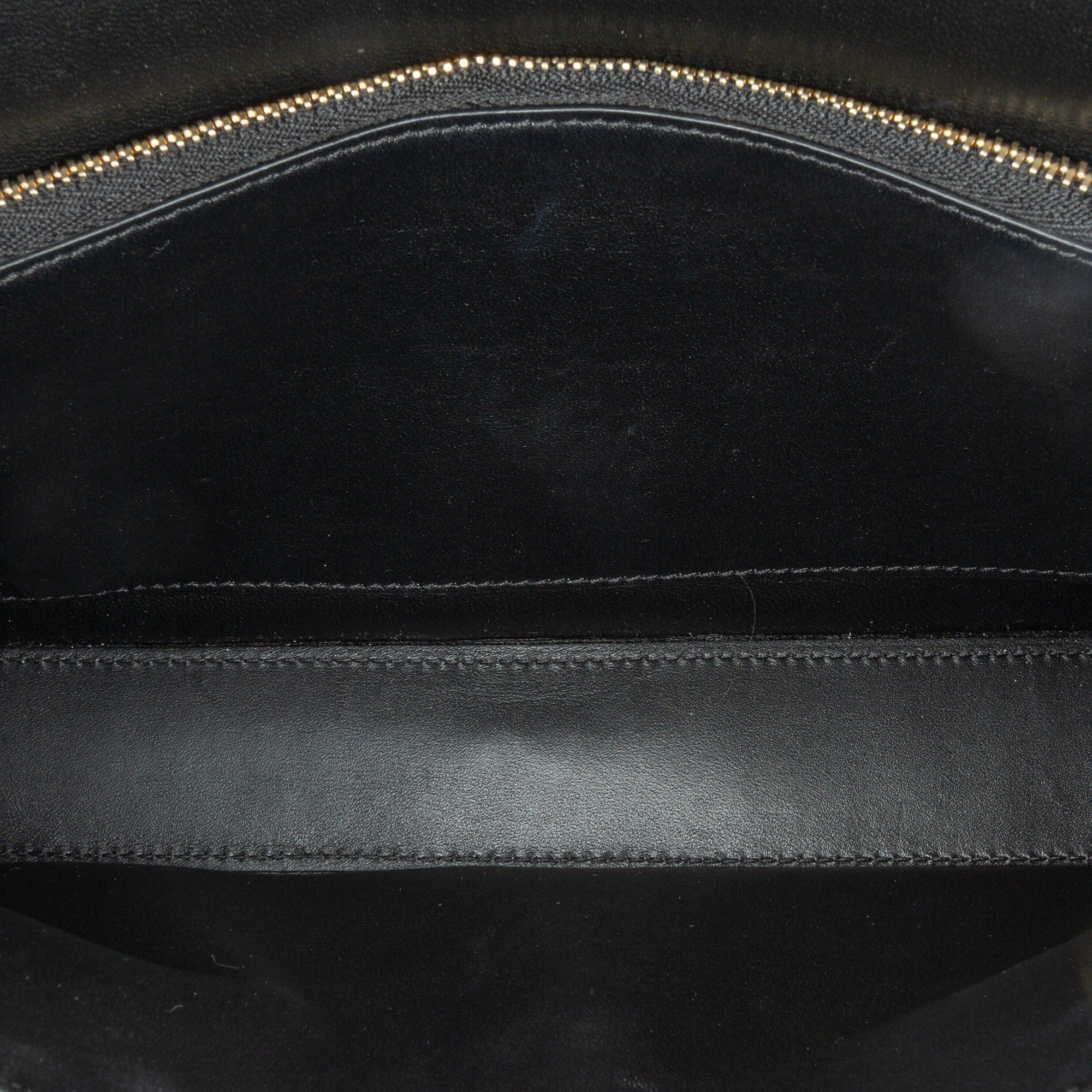 Celine Celine Triomphe Calfskin Leather Chain Shoulder Bag Black Size ONE SIZE - 4 Thumbnail