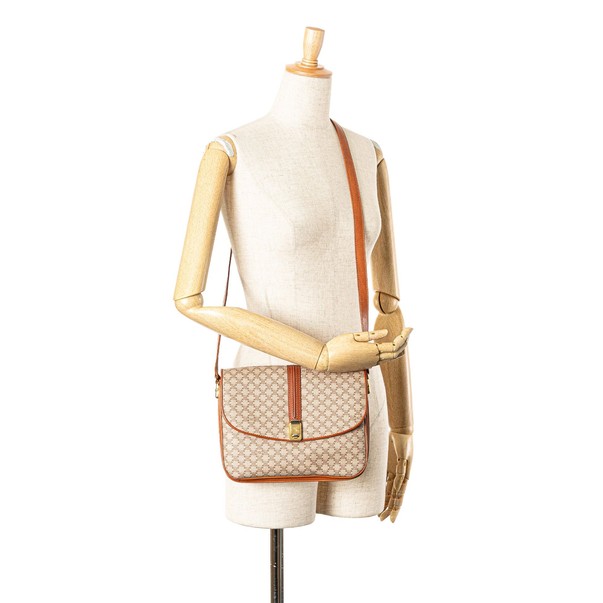Celine Celine Macadam Coated Canvas Crossbody Brown Size ONE SIZE - 15 Thumbnail