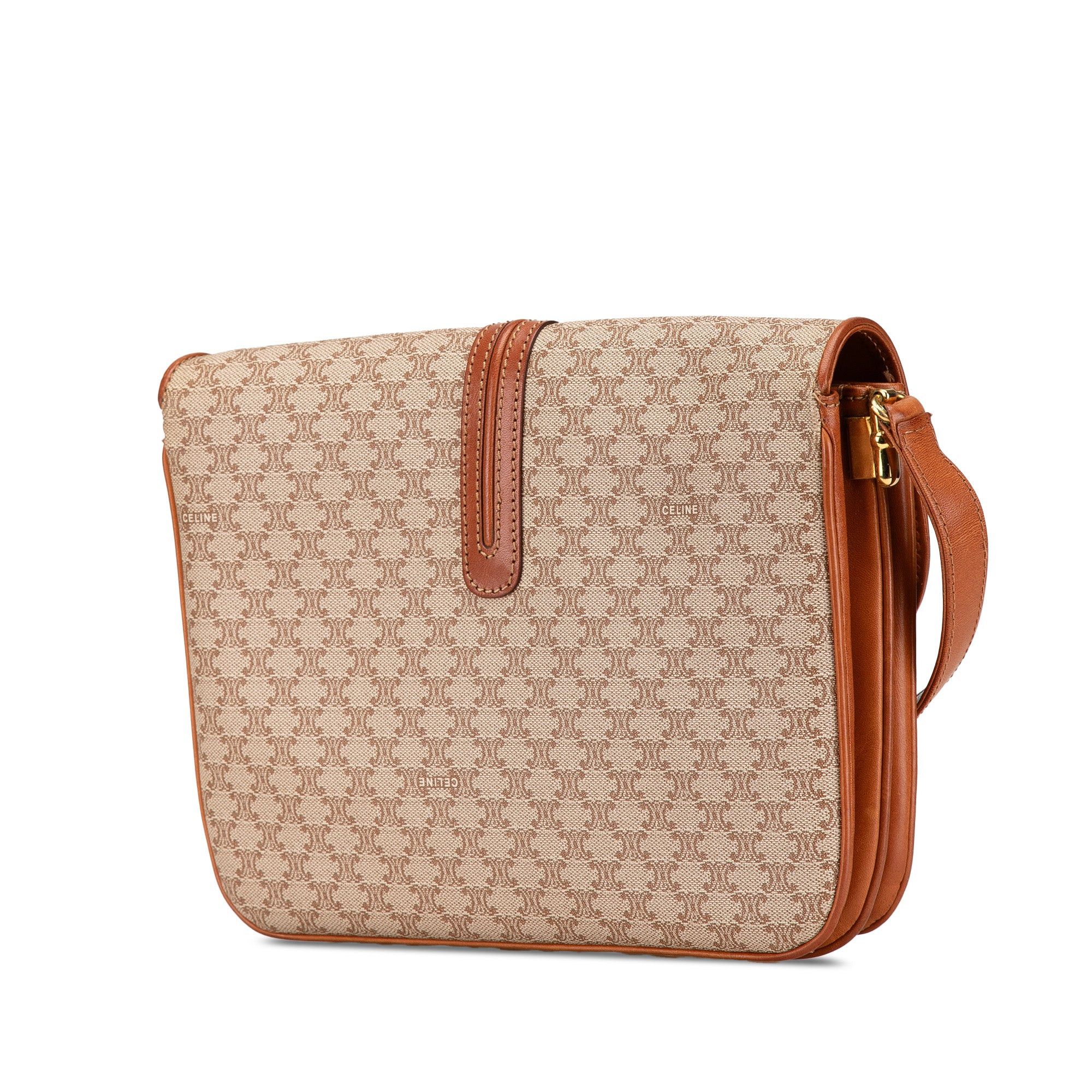 Celine Celine Macadam Coated Canvas Crossbody Brown Size ONE SIZE - 2 Thumbnail