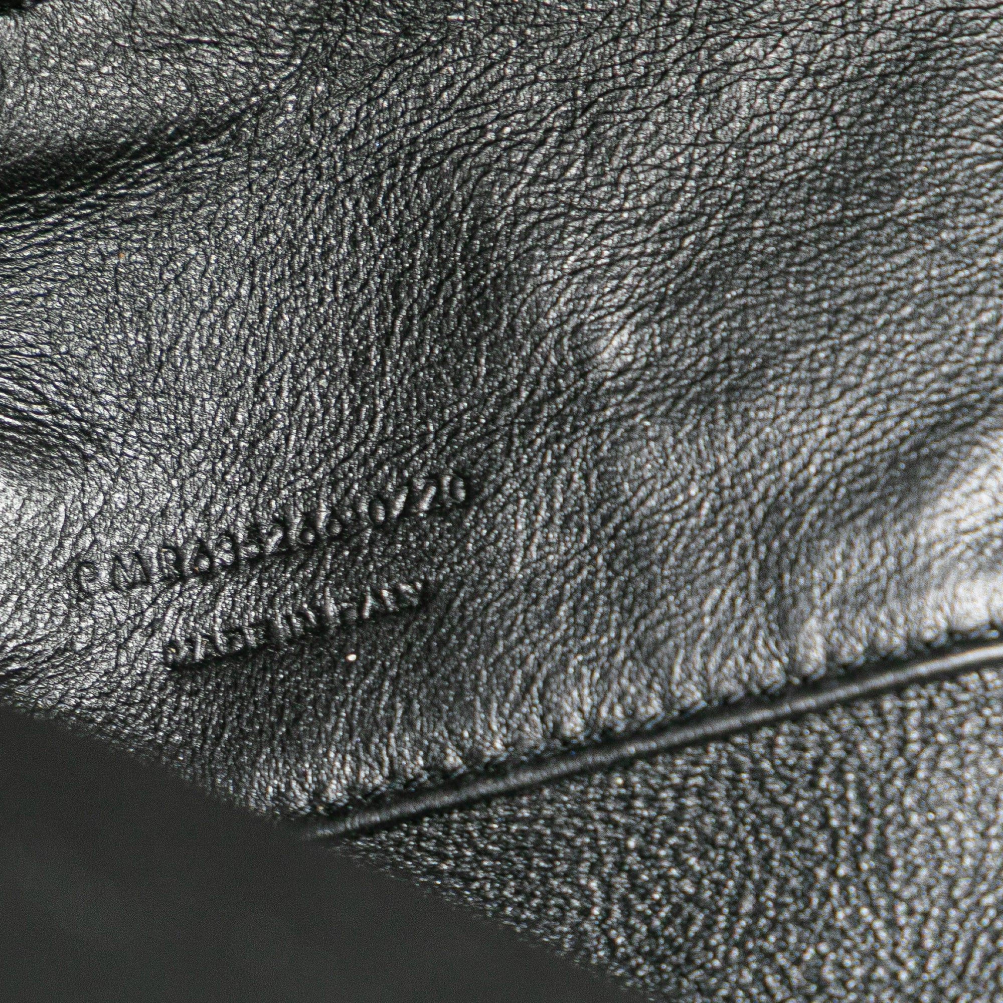 Saint Laurent Paris Saint Laurent Croc Embossed Leather Tag Hobo Bag Black Size ONE SIZE - 7 Thumbnail