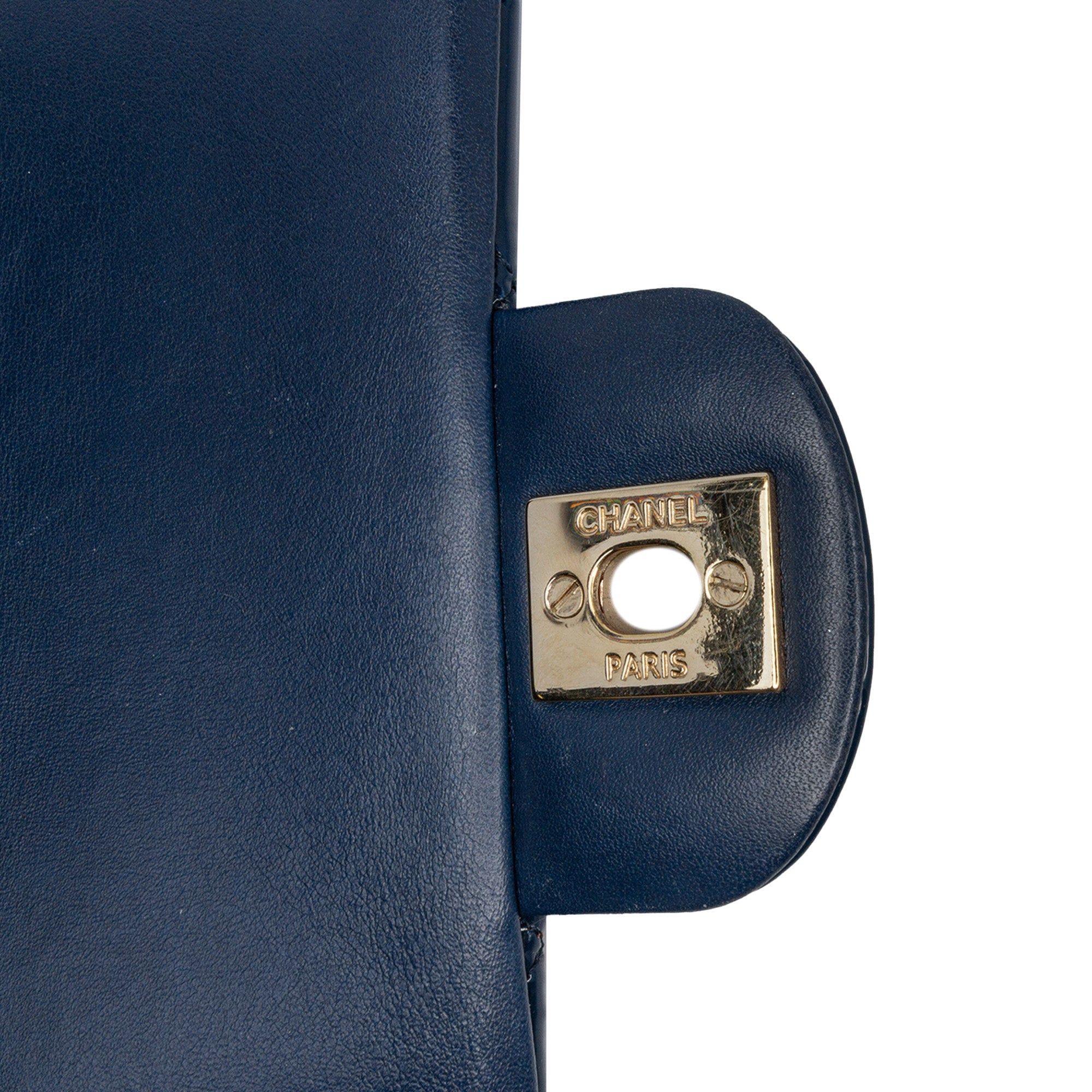 Chanel Chanel Mini Rectangular Classic Patent Single Flap Blue Size ONE SIZE - 7 Thumbnail