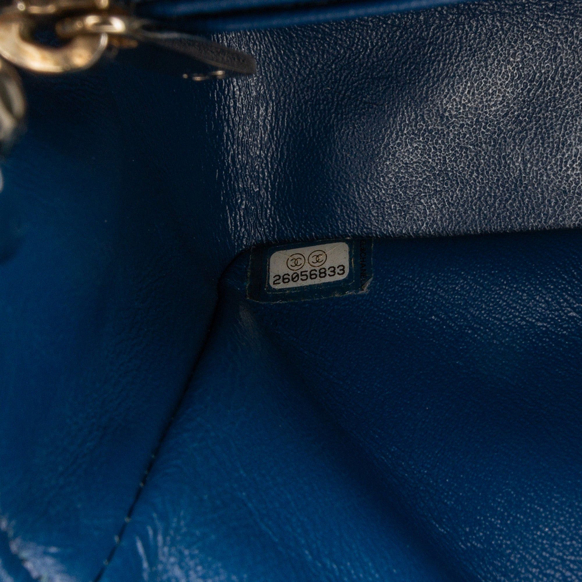 Chanel Chanel Mini Rectangular Classic Patent Single Flap Blue Size ONE SIZE - 5 Thumbnail