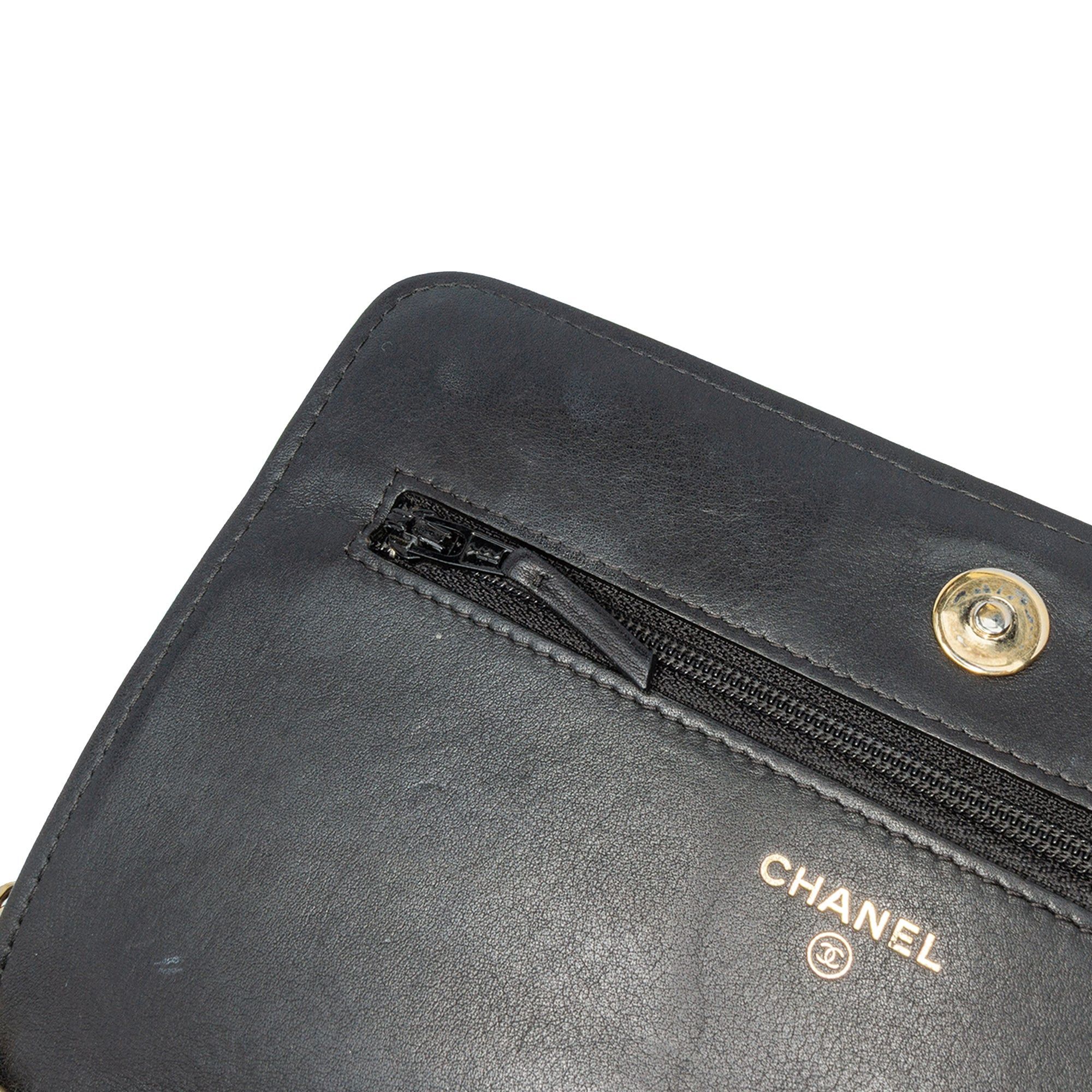 Chanel Chanel Lambskin Boy Wallet On Chain Black Size ONE SIZE - 6 Thumbnail