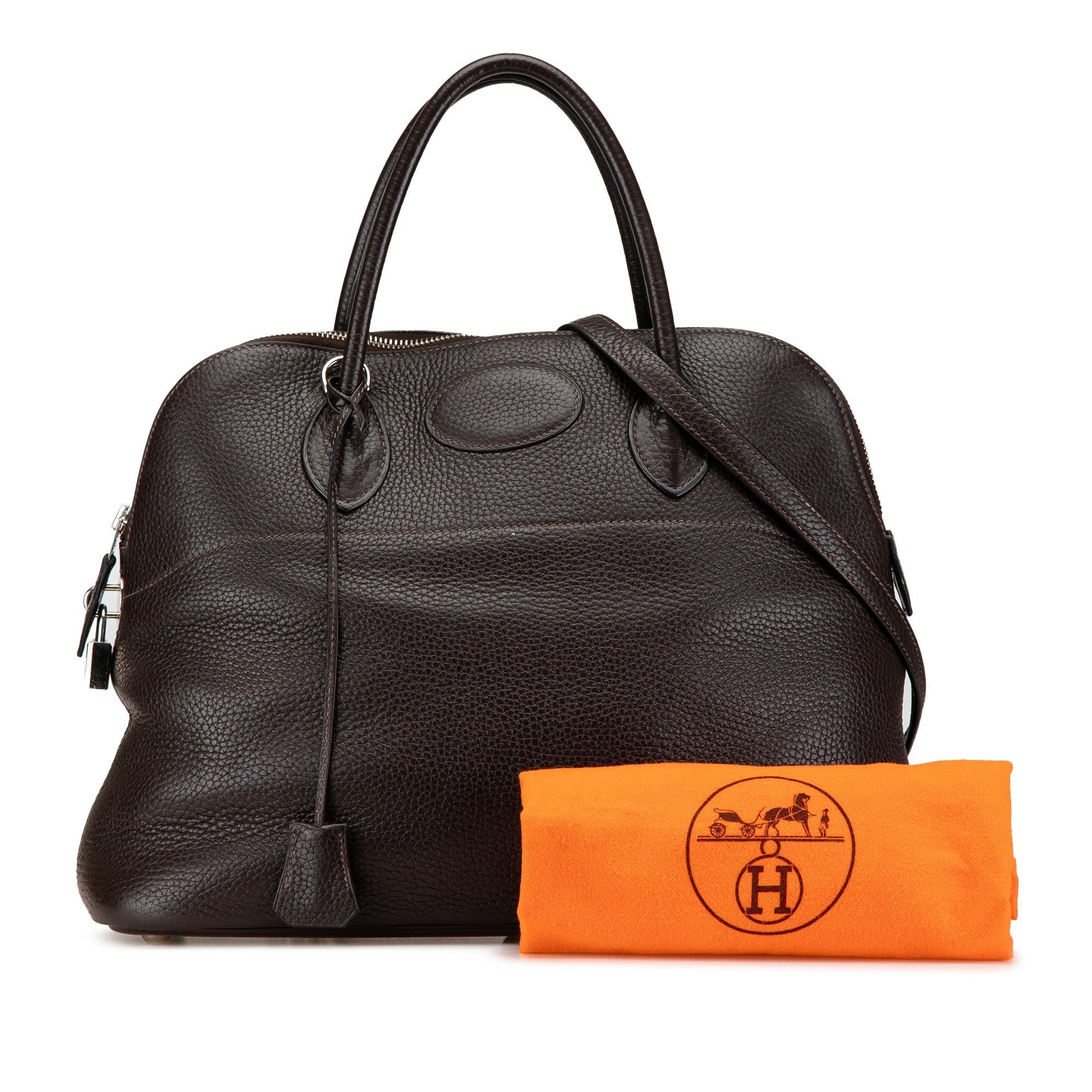 Hermes Hermès Clemence Bolide 35 Brown Size ONE SIZE - 14 Thumbnail
